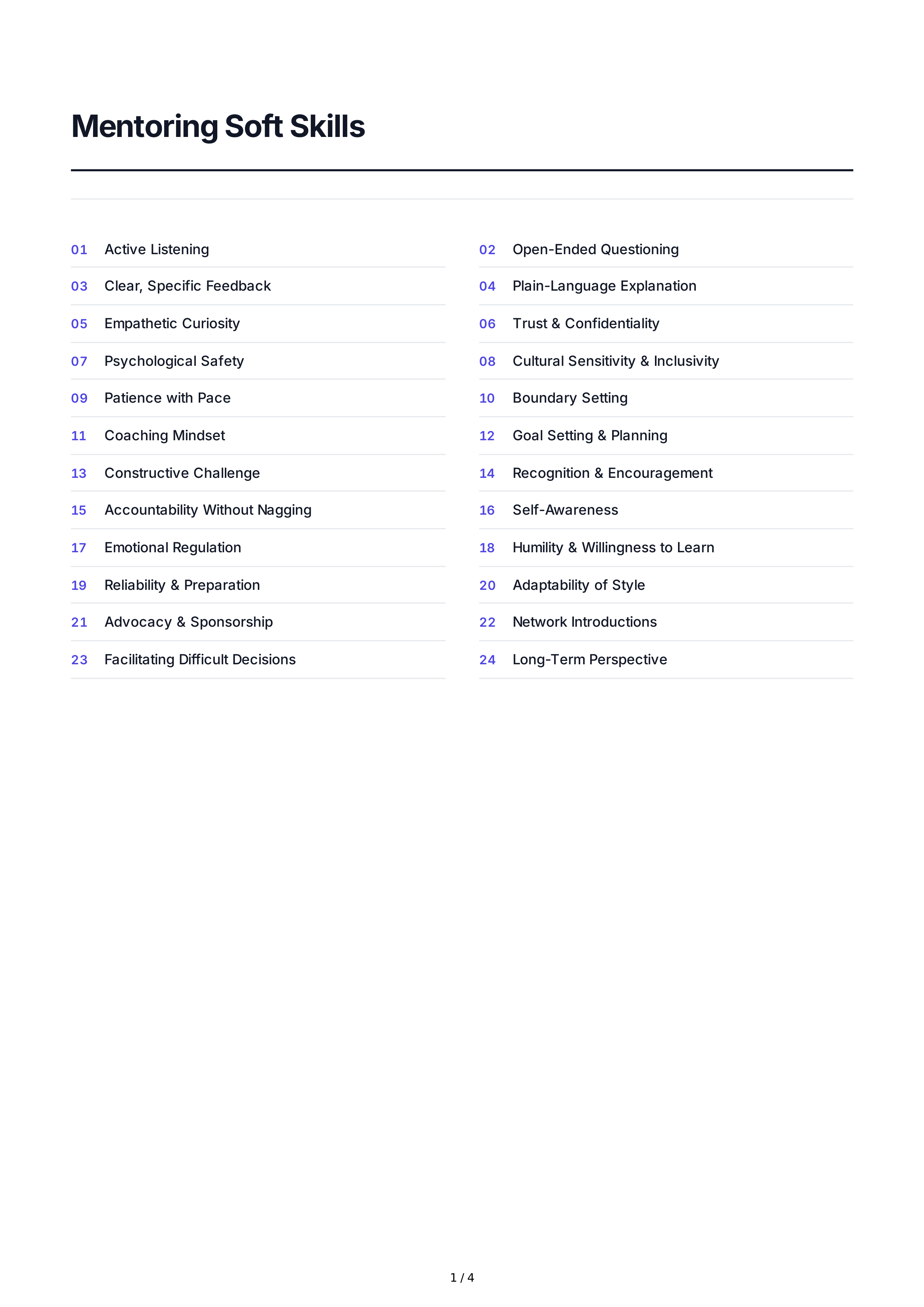 Mentoring Soft Skills — page 1