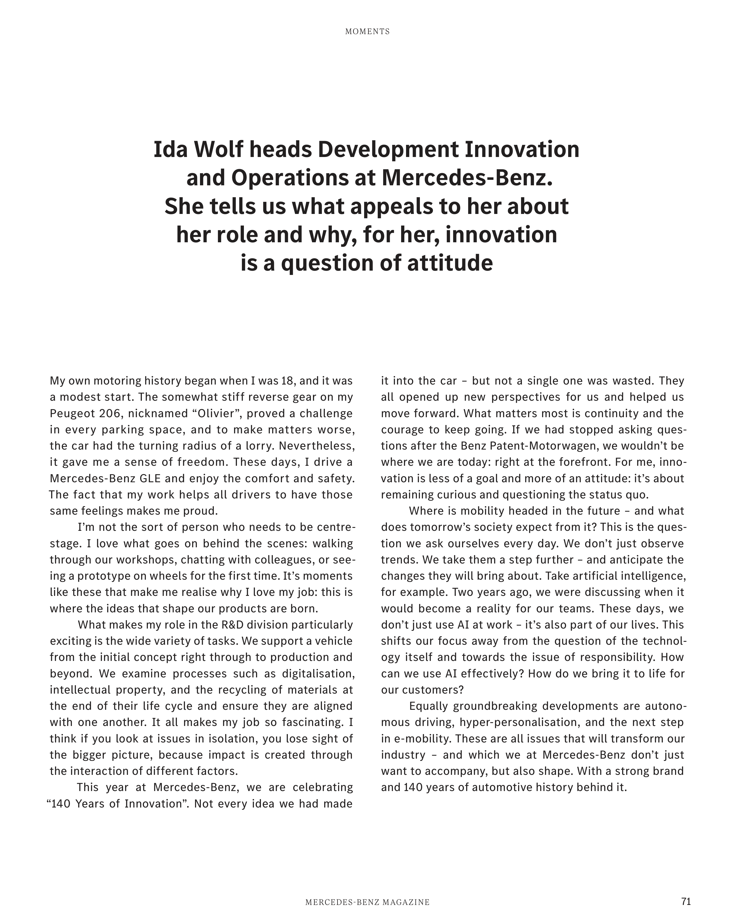 Mercedes-Benz Magazine — page 71