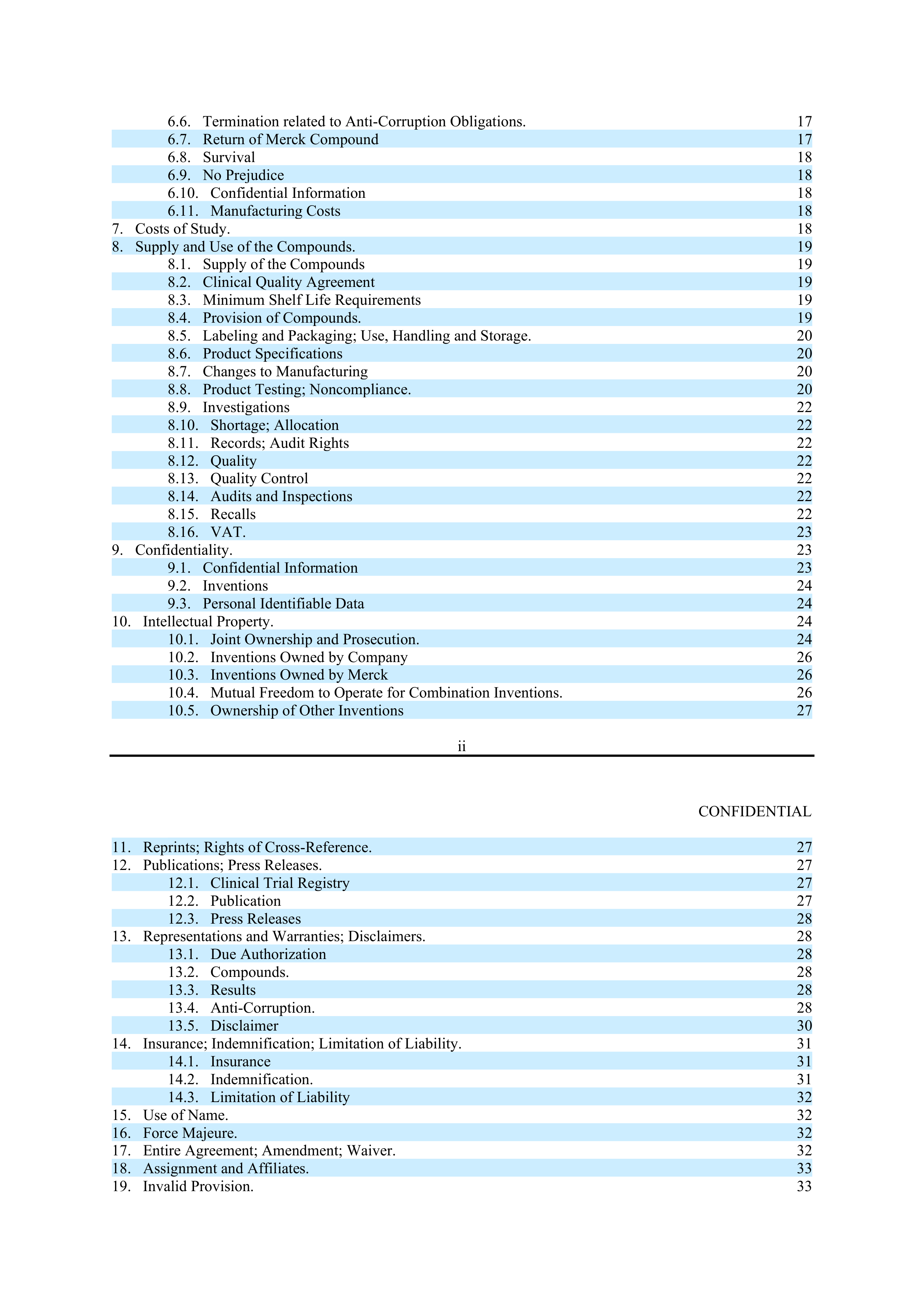 Merck Clinical Trial Agreement — page 2
