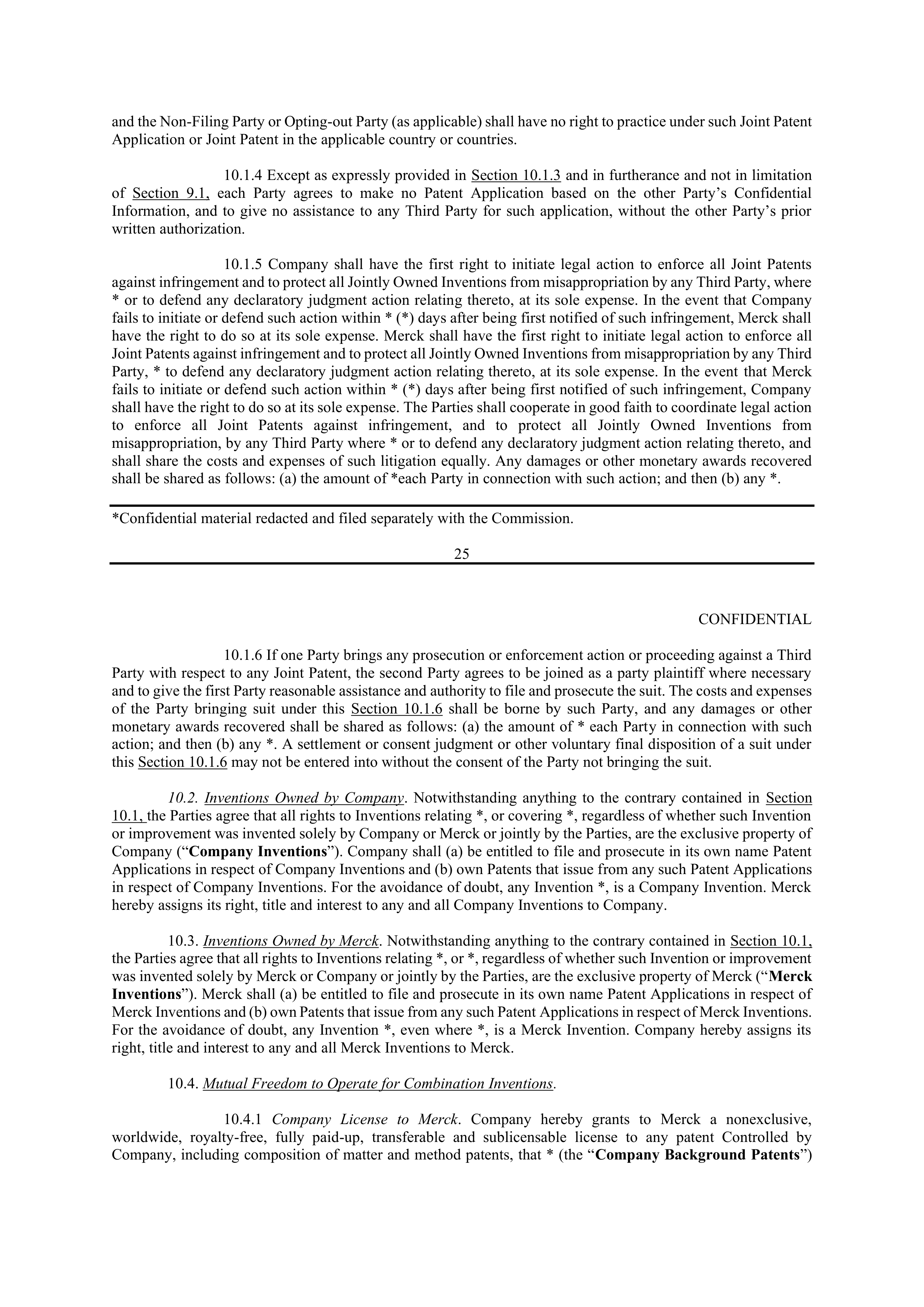 Merck Clinical Trial Agreement — page 23