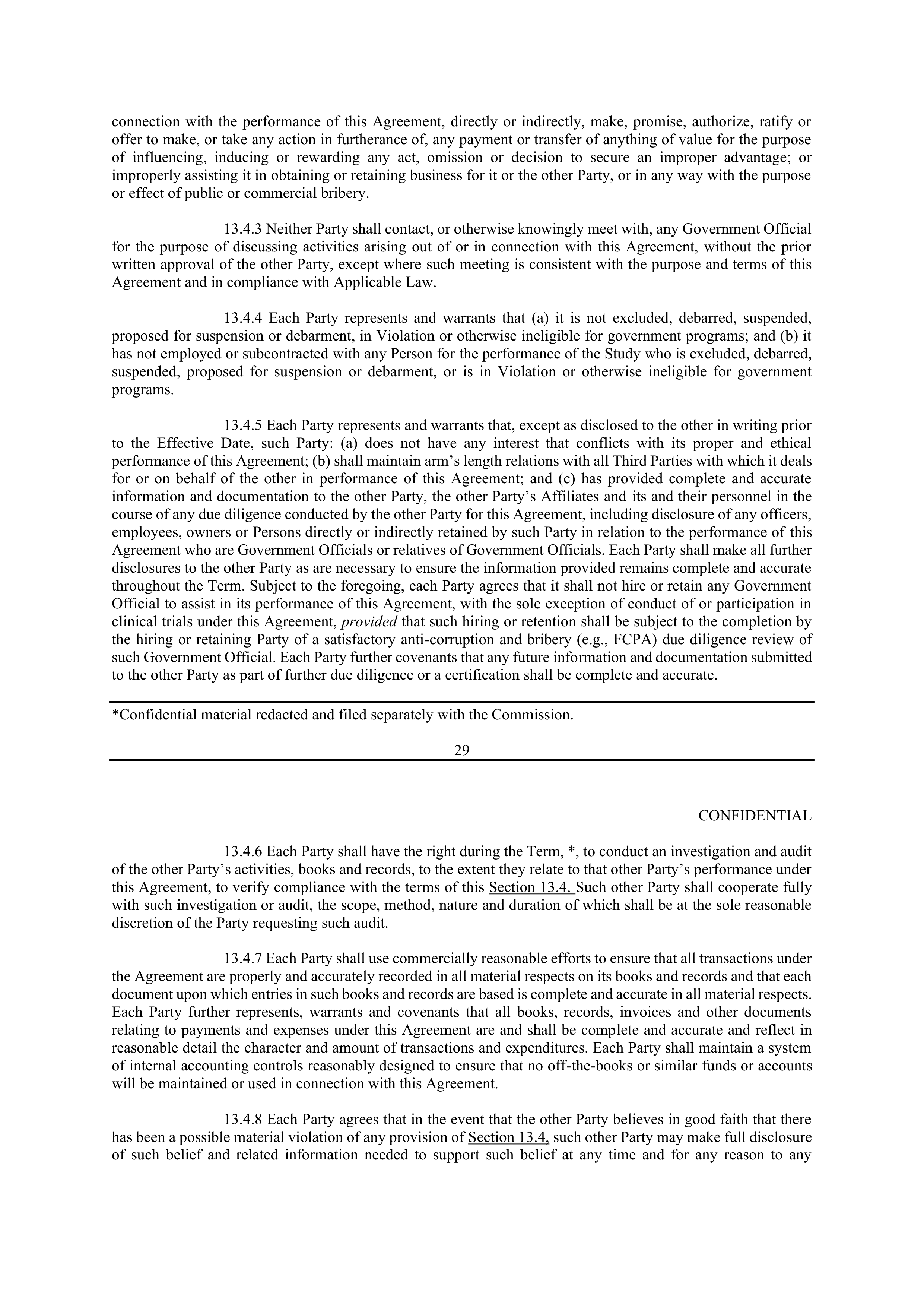 Merck Clinical Trial Agreement — page 26