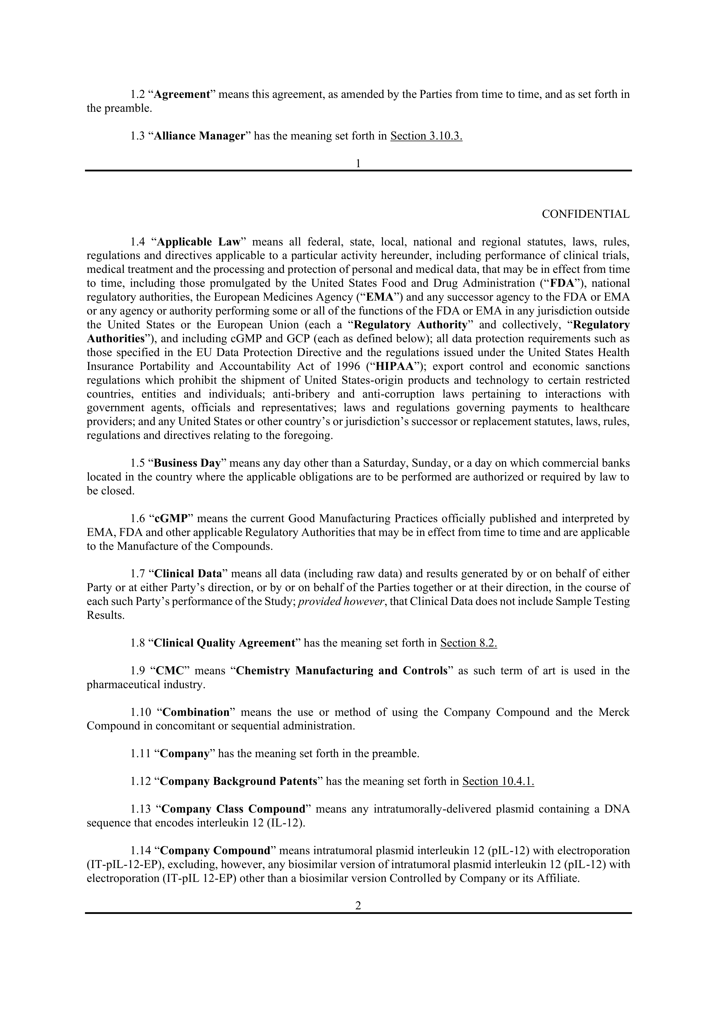Merck Clinical Trial Agreement — page 4