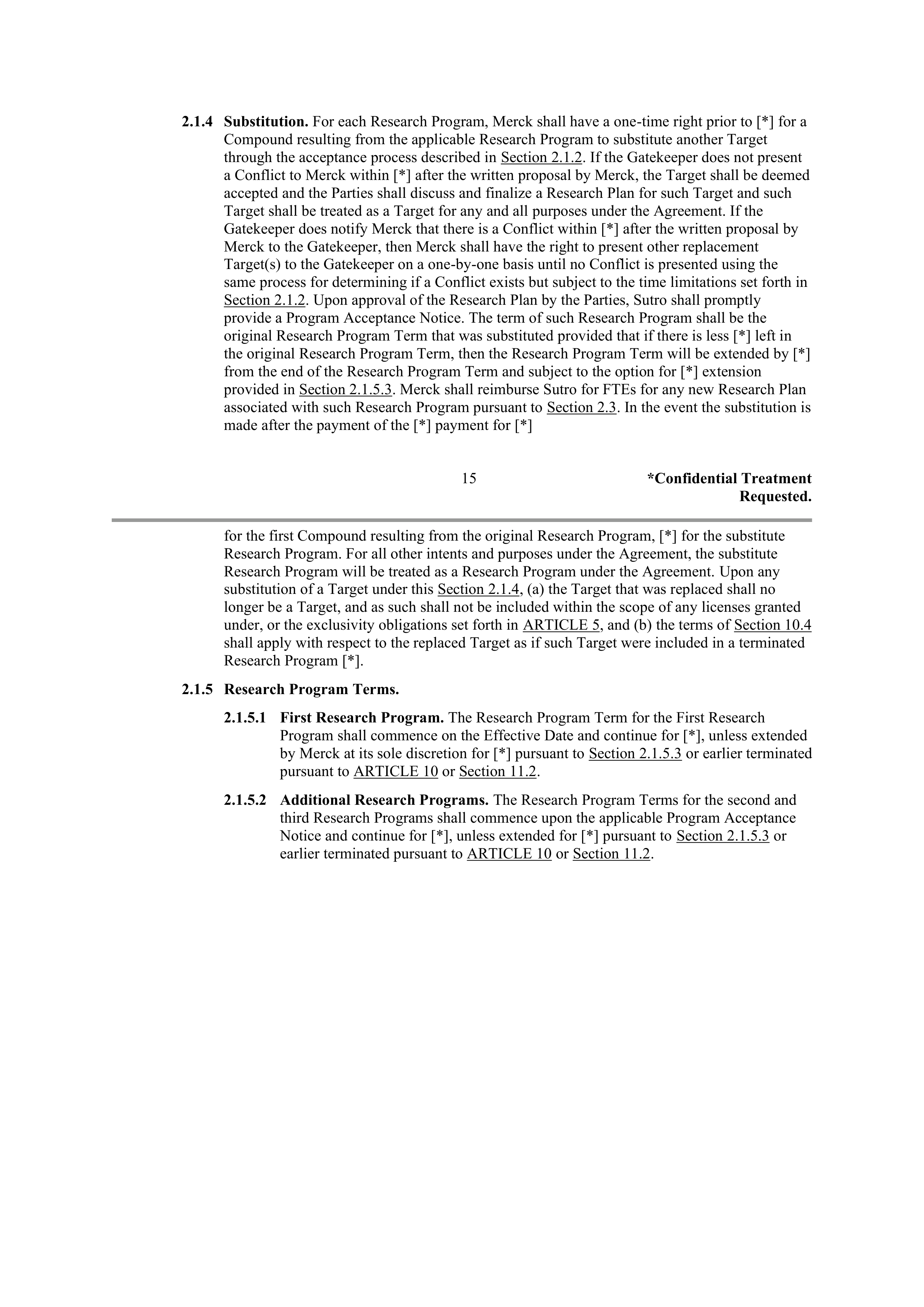 Merck Research Collaboration Agreement — page 13