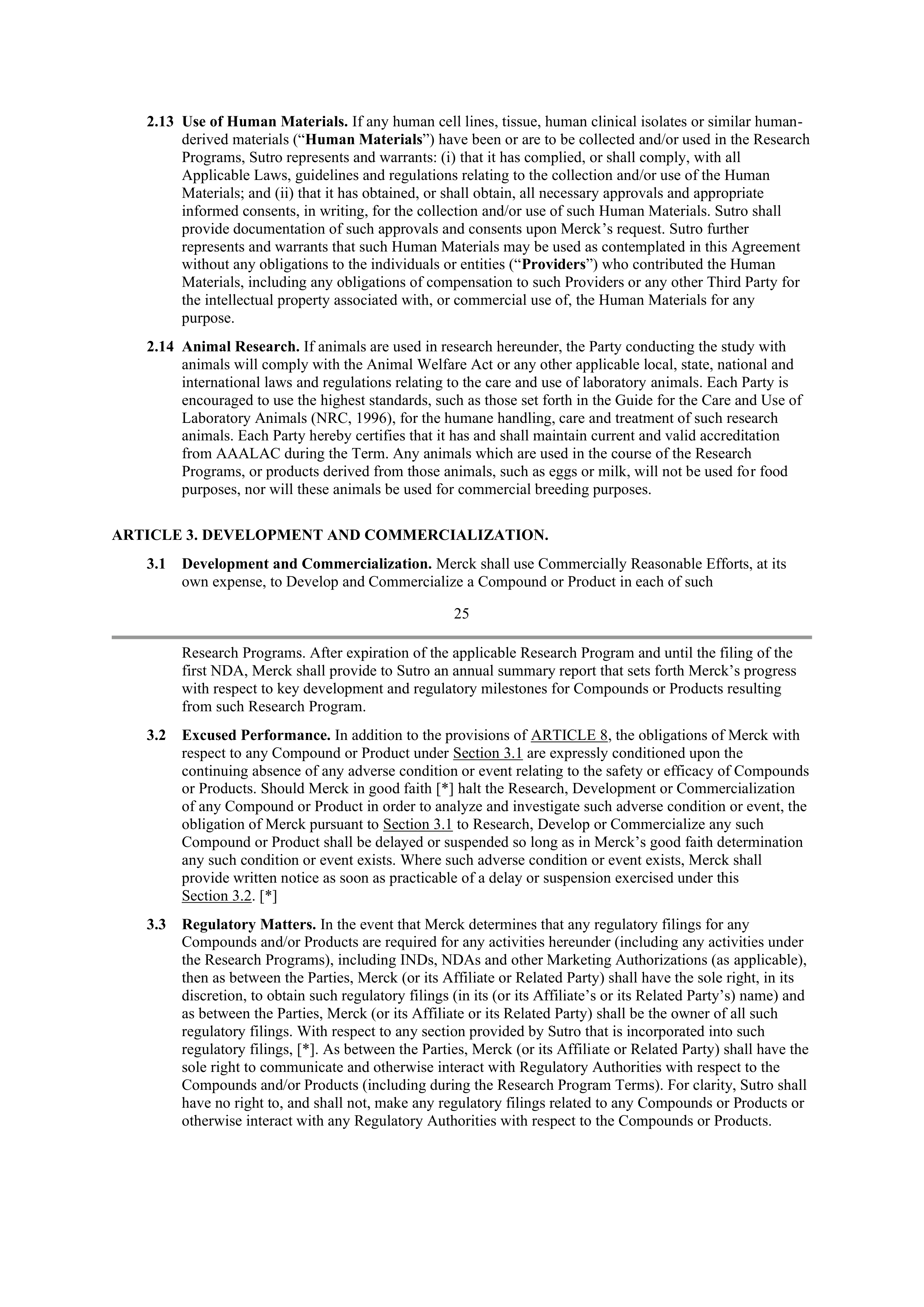 Merck Research Collaboration Agreement — page 22
