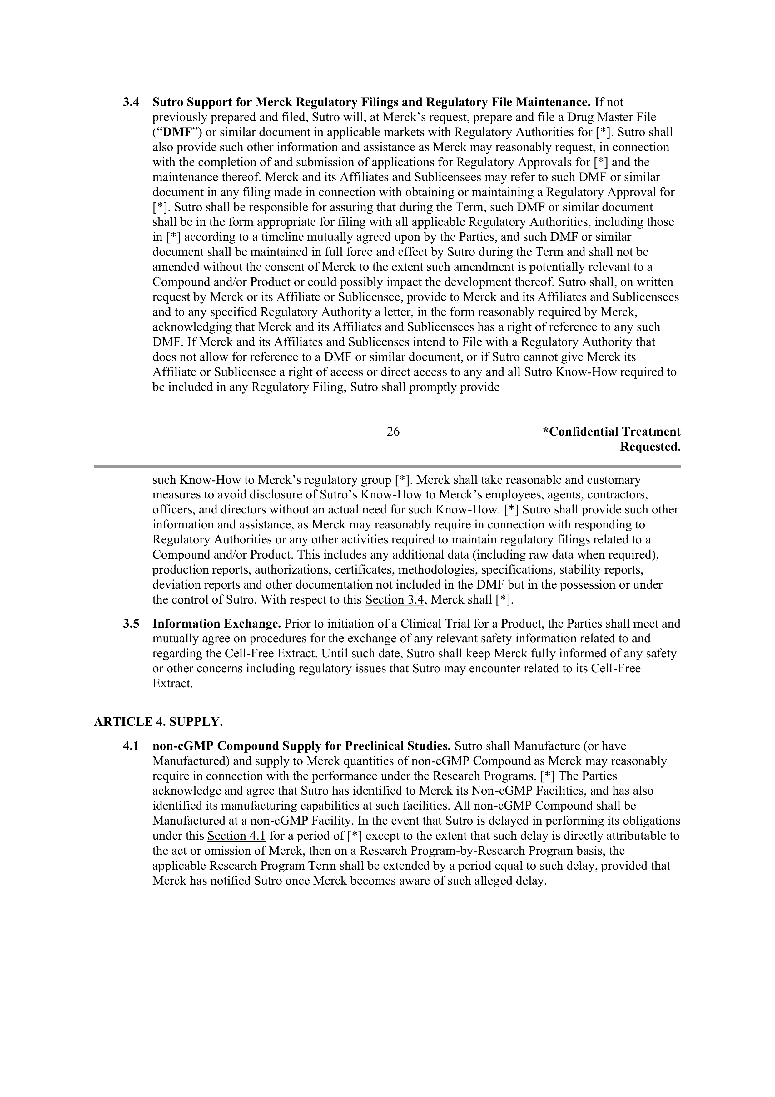 Merck Research Collaboration Agreement — page 23