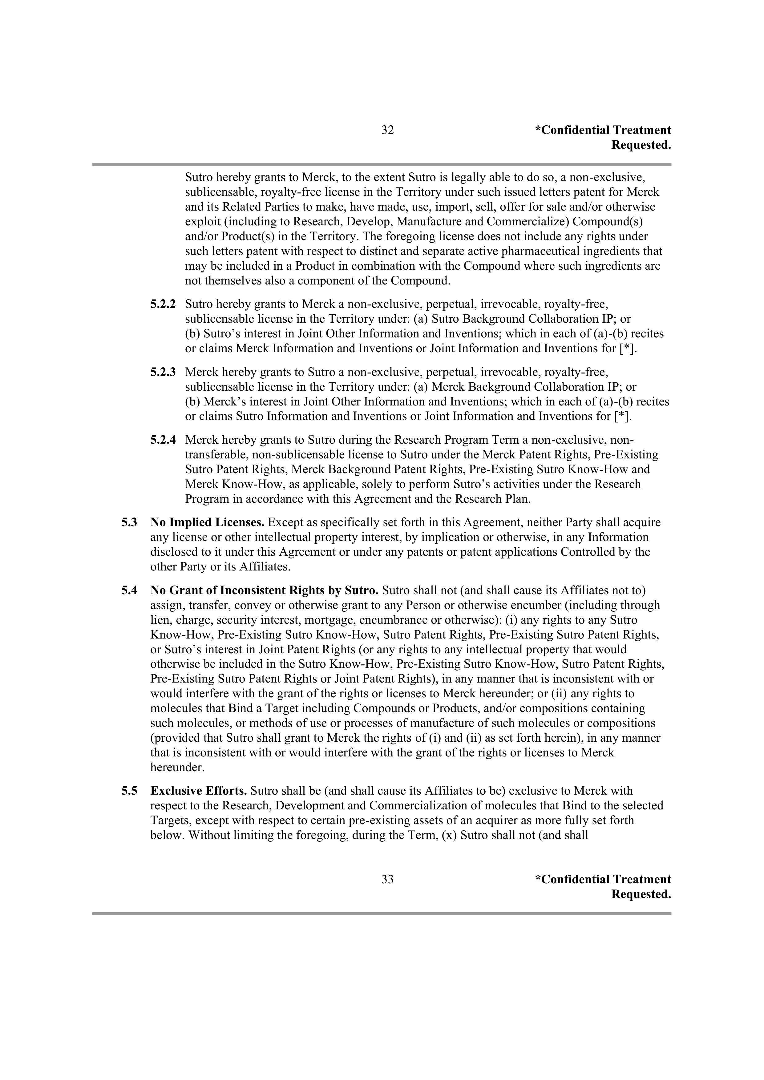 Merck Research Collaboration Agreement — page 29