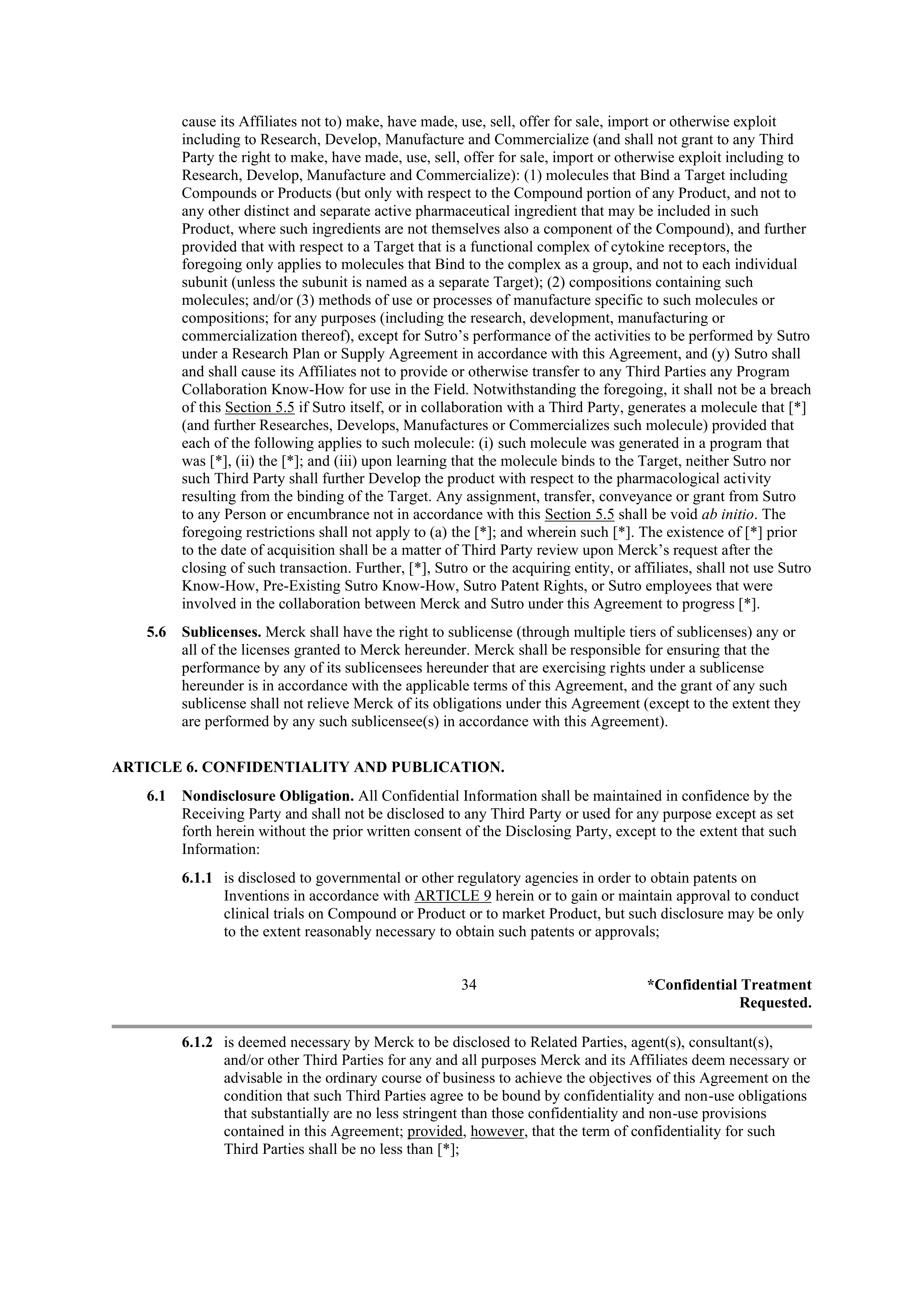 Merck Research Collaboration Agreement — page 30