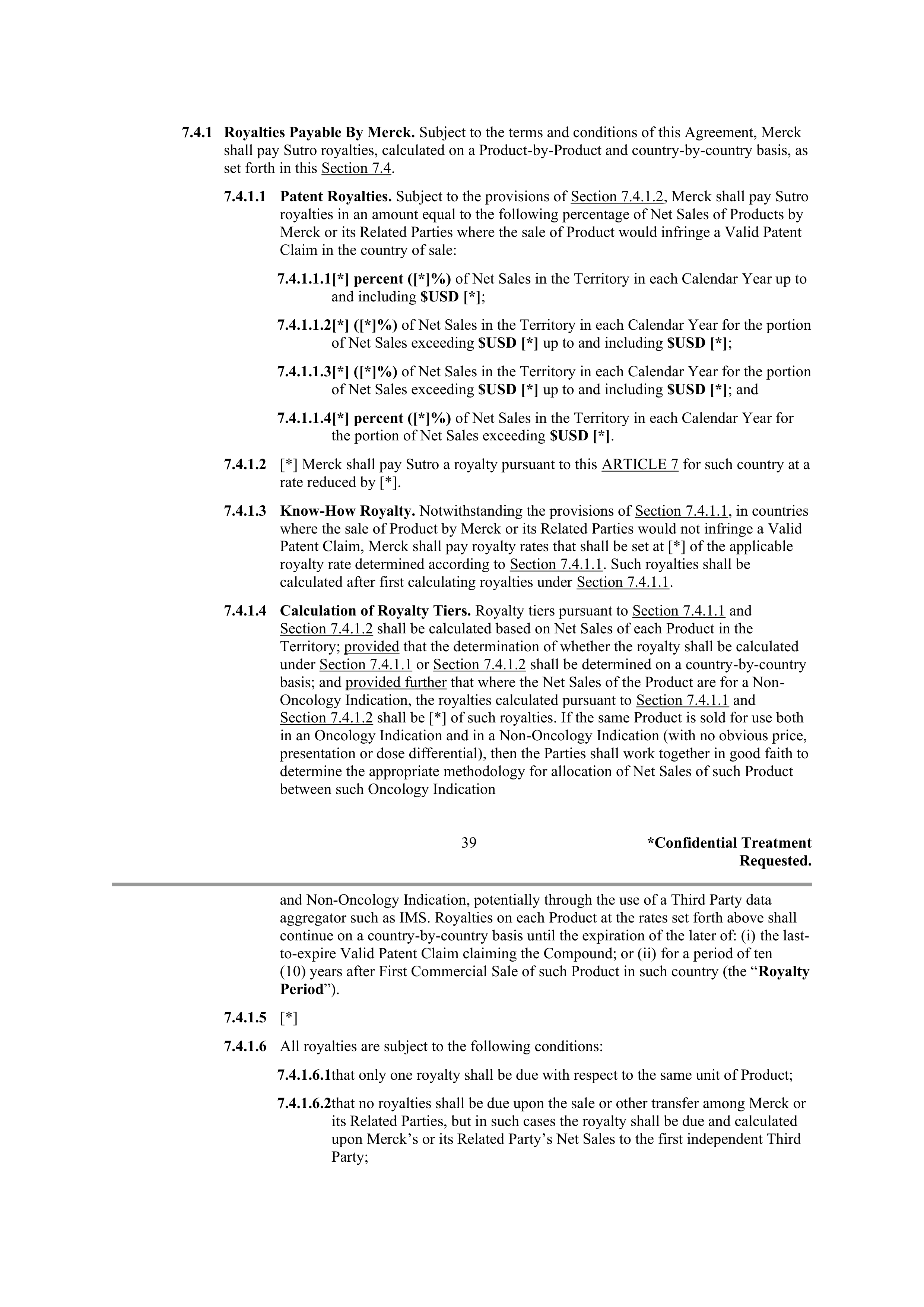 Merck Research Collaboration Agreement — page 34