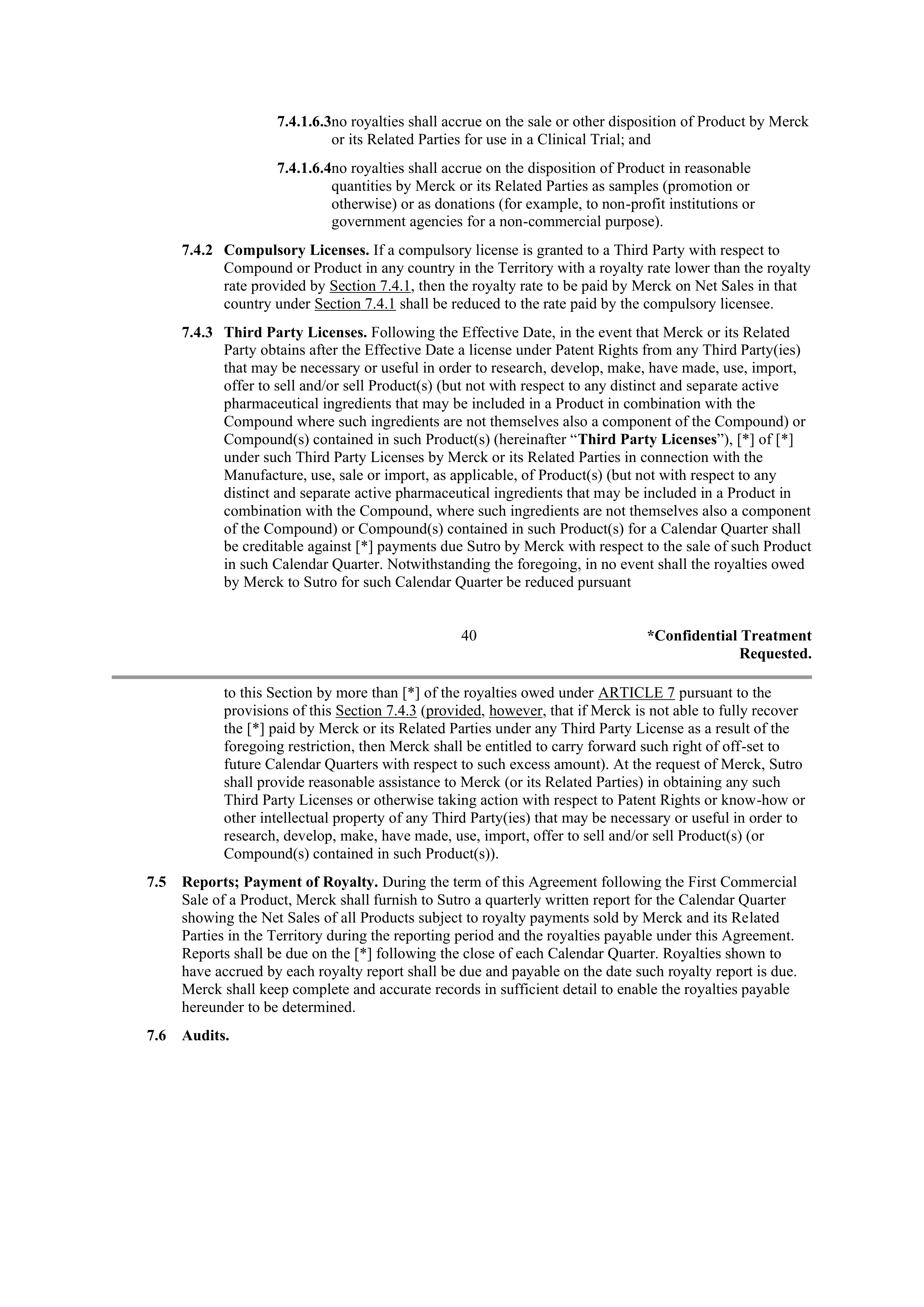 Merck Research Collaboration Agreement — page 35