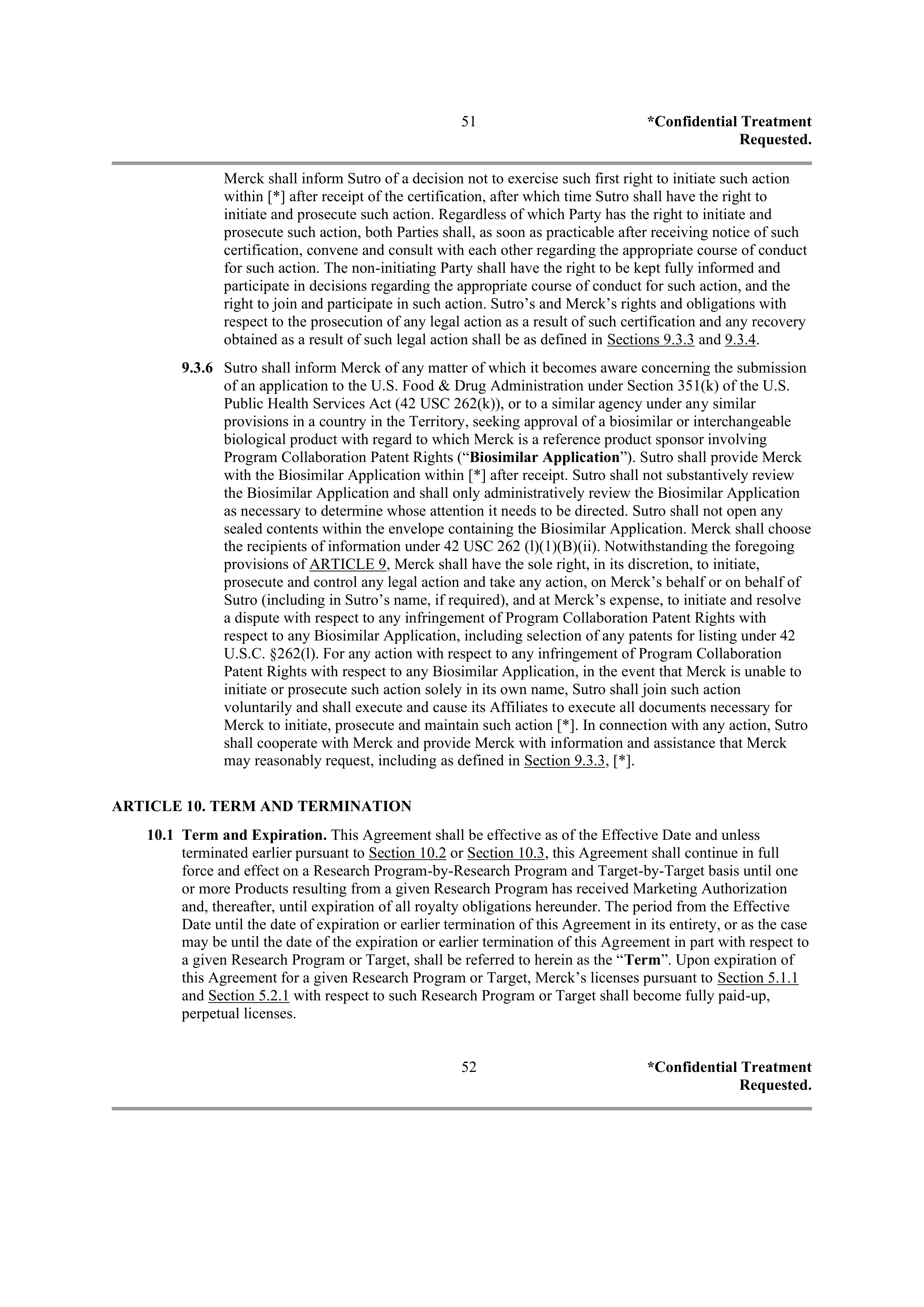 Merck Research Collaboration Agreement — page 45