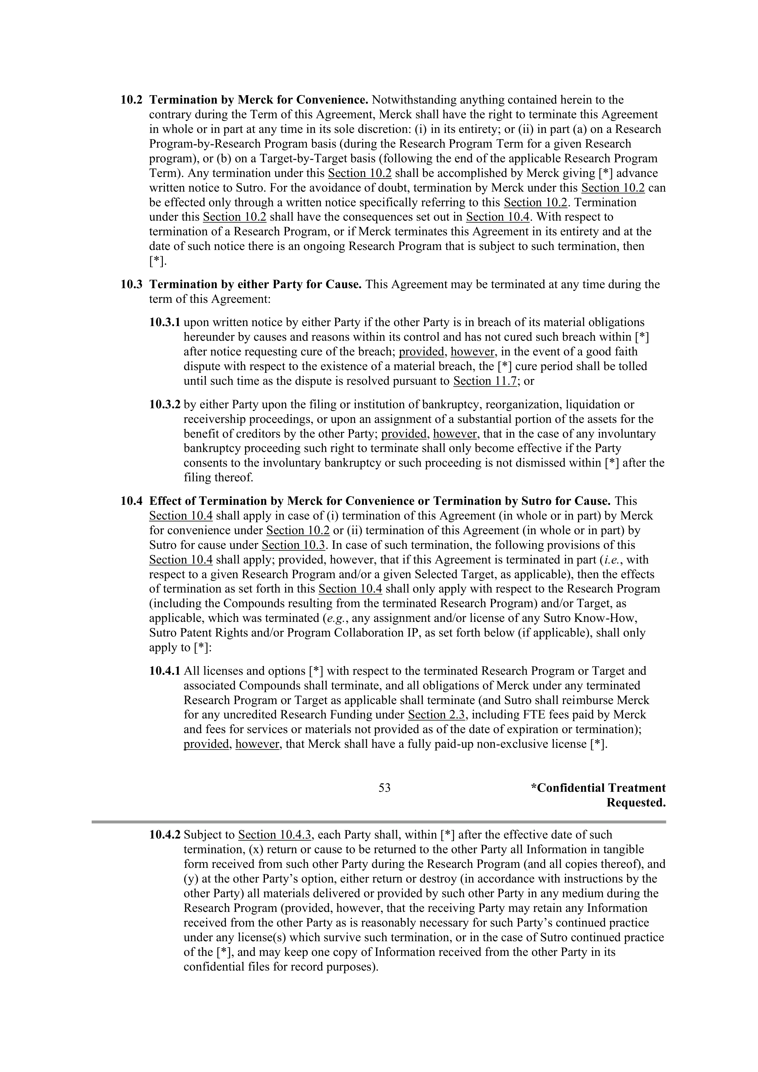 Merck Research Collaboration Agreement — page 46