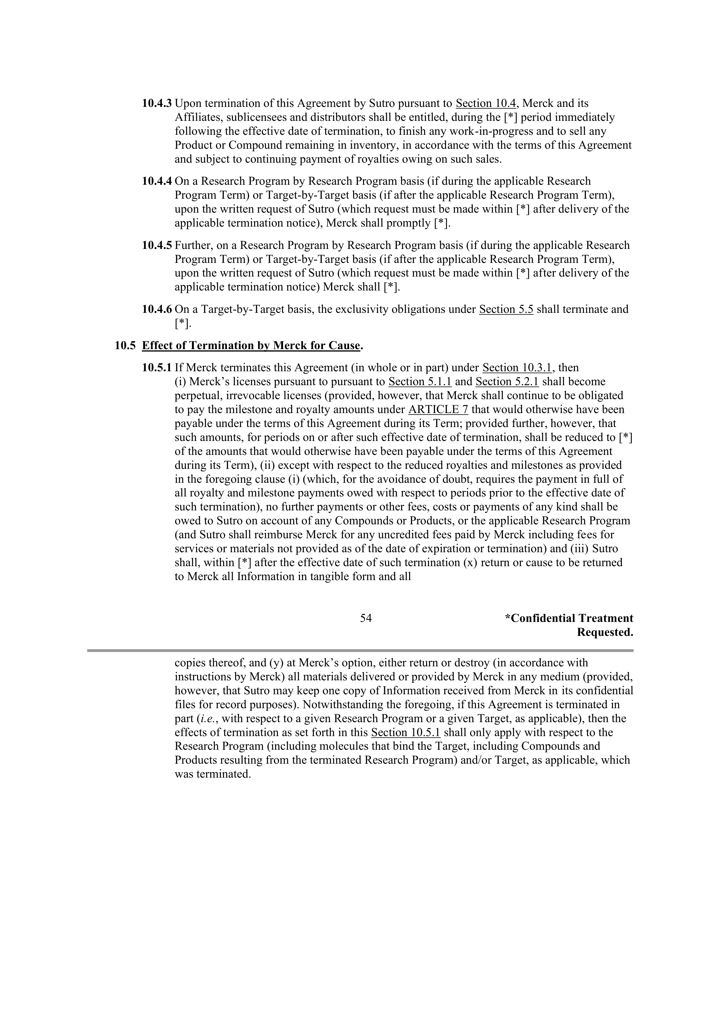 Merck Research Collaboration Agreement — page 47