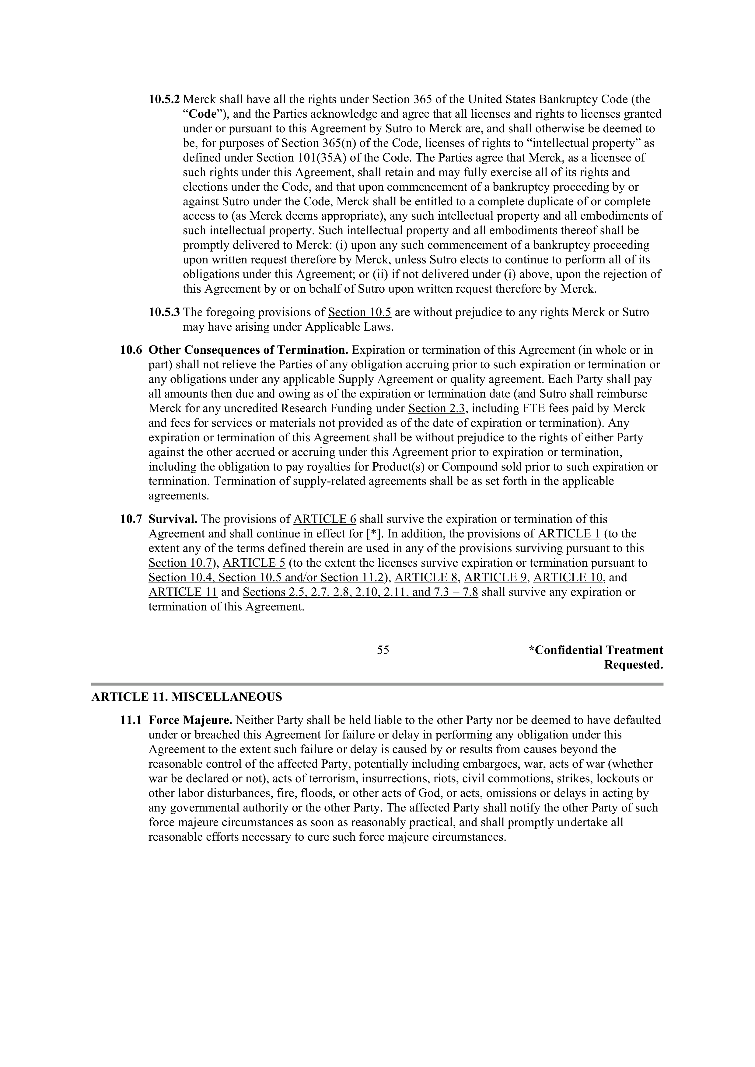 Merck Research Collaboration Agreement — page 48