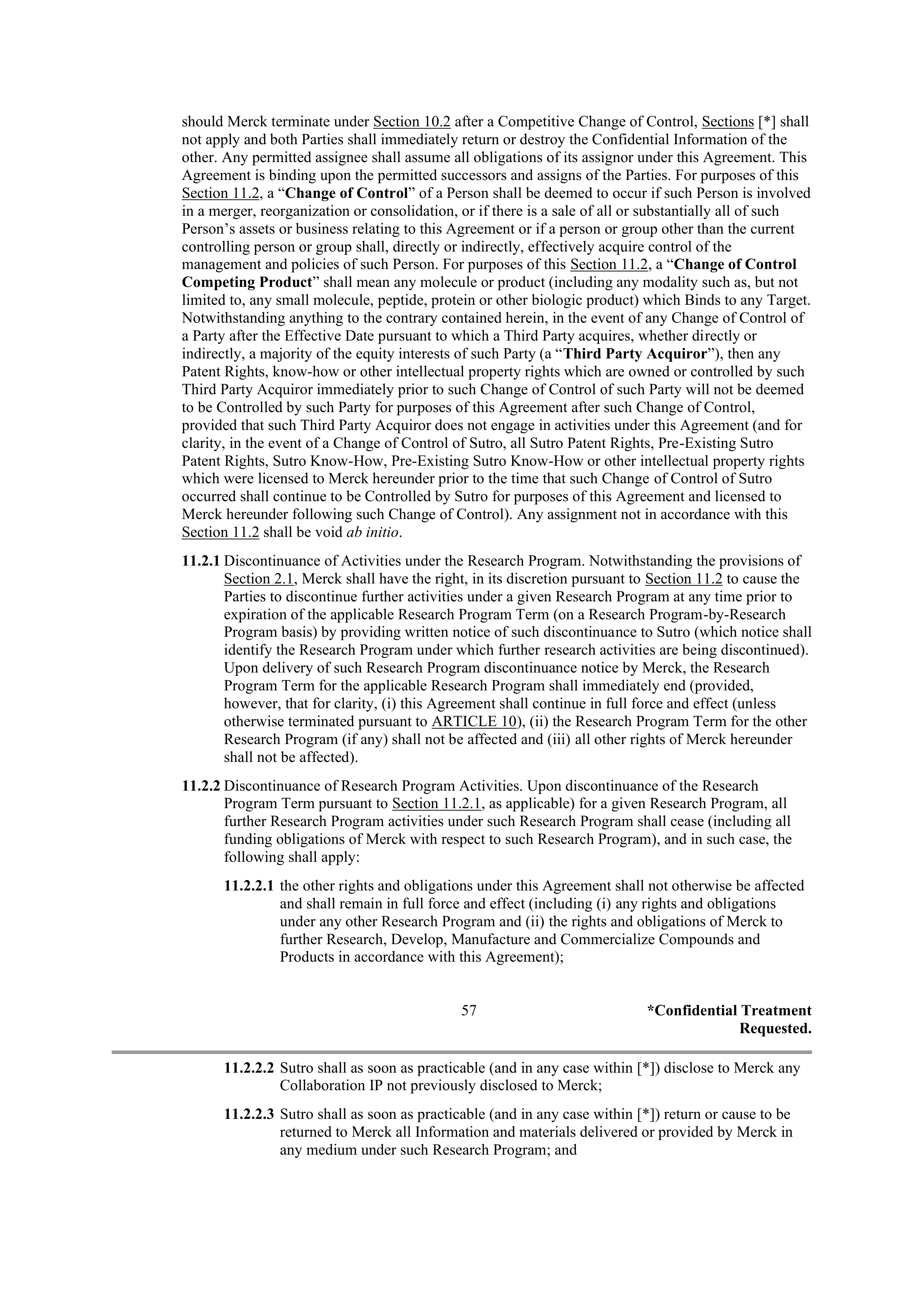 Merck Research Collaboration Agreement — page 50