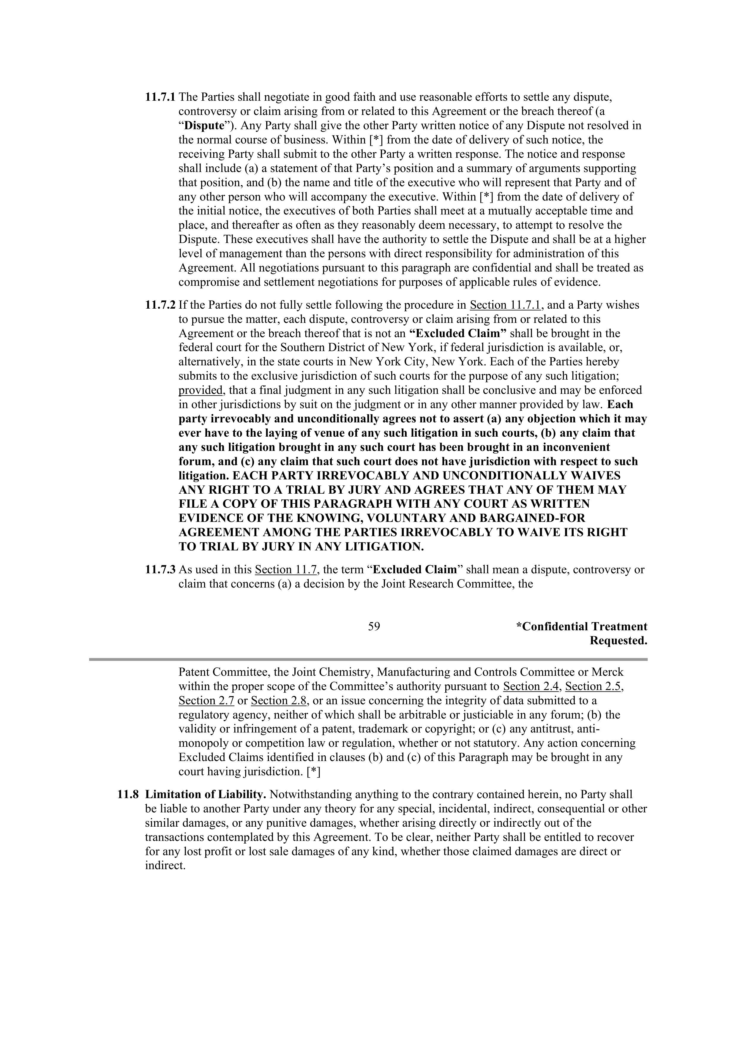 Merck Research Collaboration Agreement — page 52