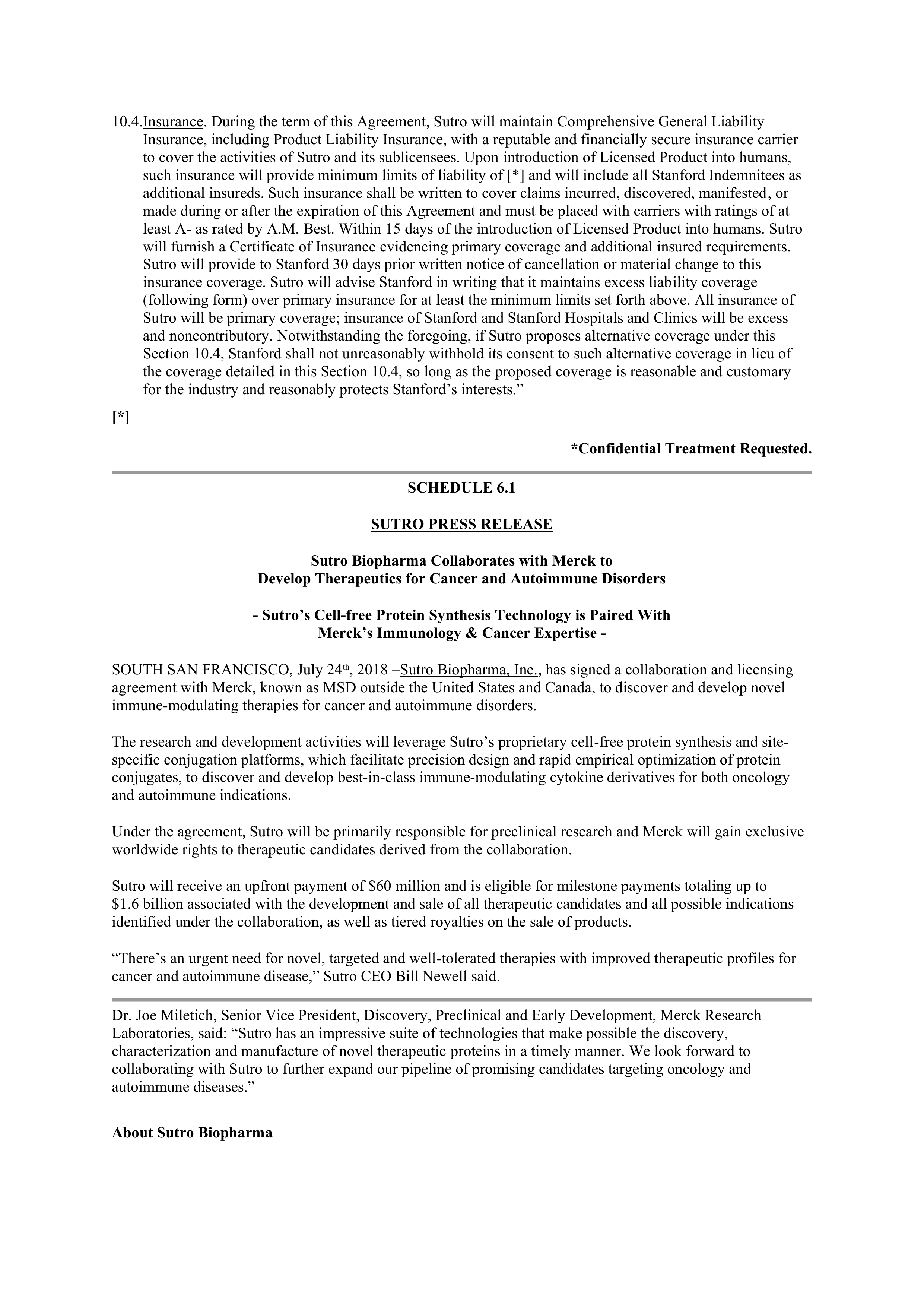 Merck Research Collaboration Agreement — page 56