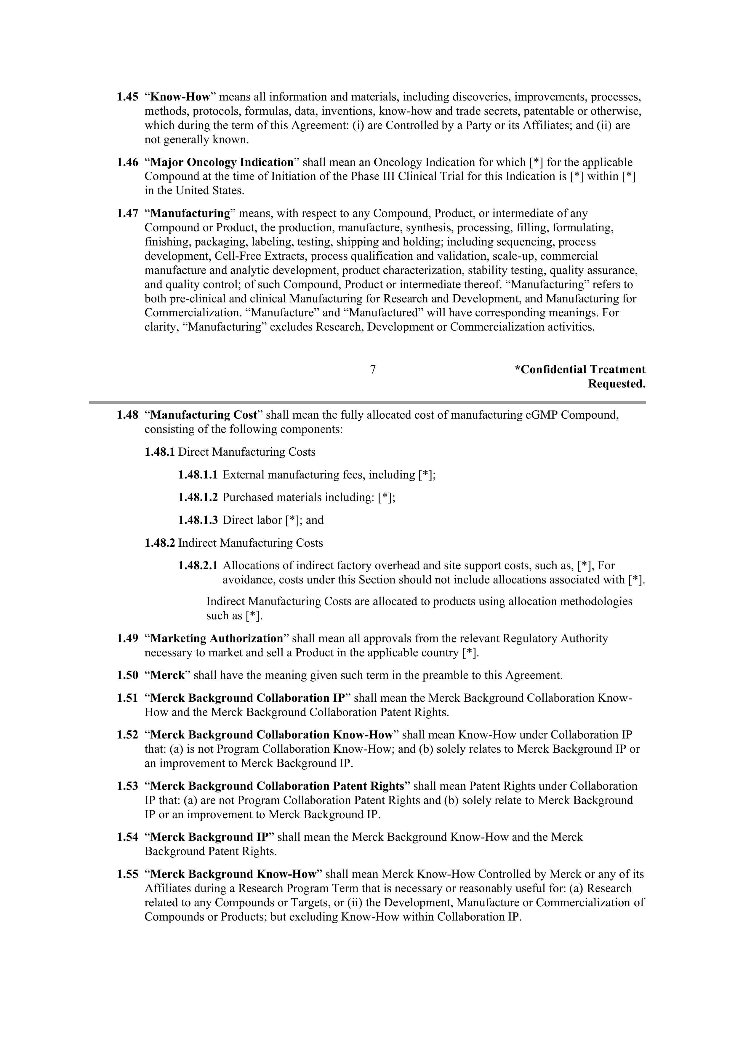 Merck Research Collaboration Agreement — page 6