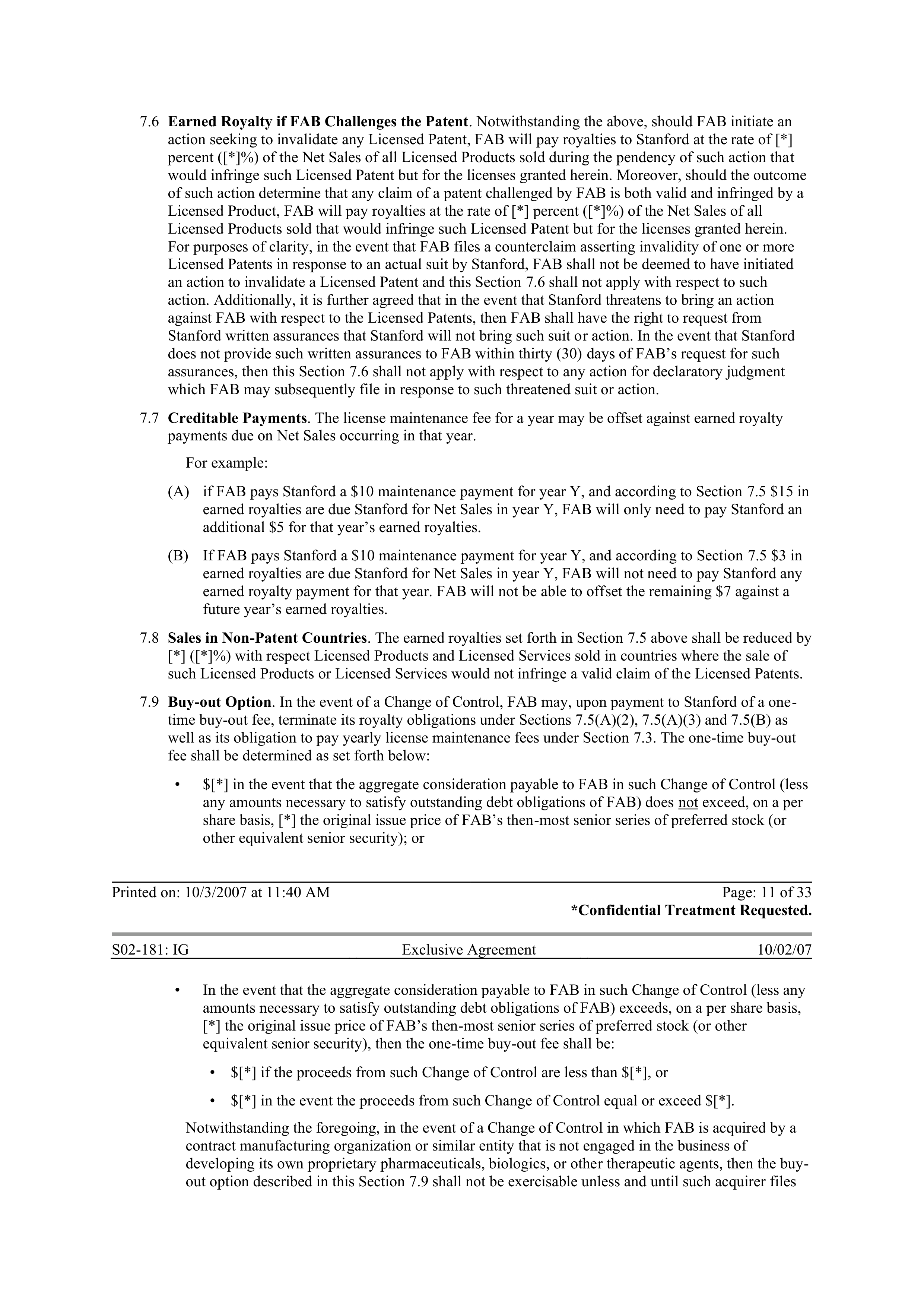 Merck Research Collaboration Agreement — page 67