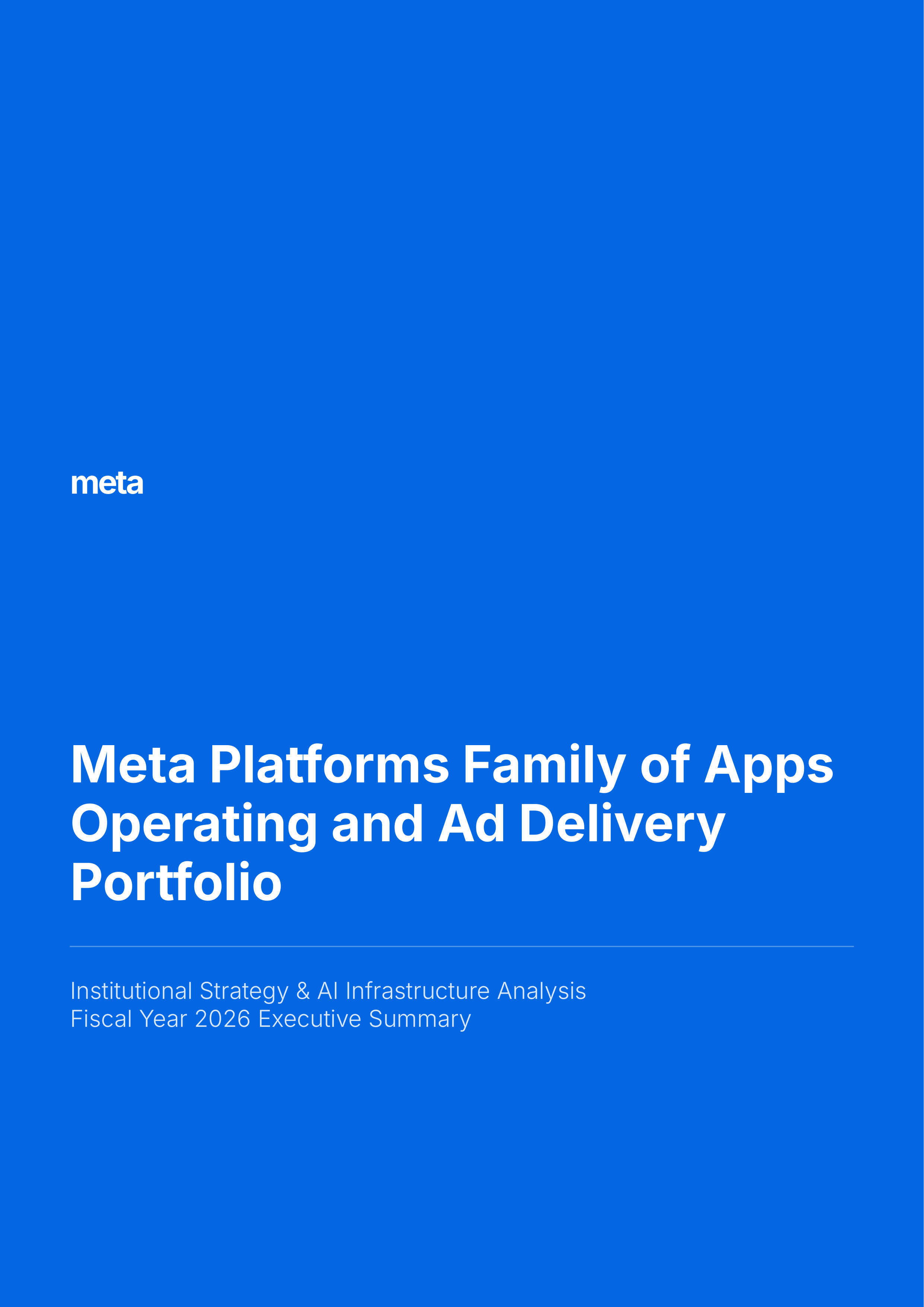 Meta Platforms Family of Apps Operating and Ad Delivery Portfolio — page 1