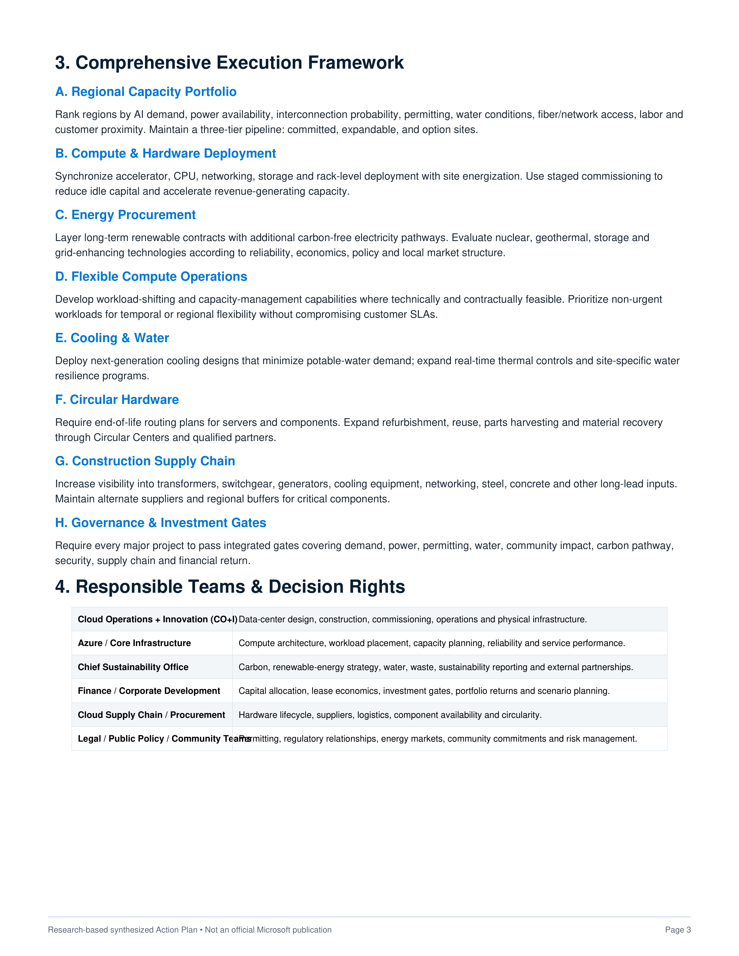 Microsoft AI Infrastructure Expansion, Data Center Scaling & Carbon-Free Energy Action Plan — page 3