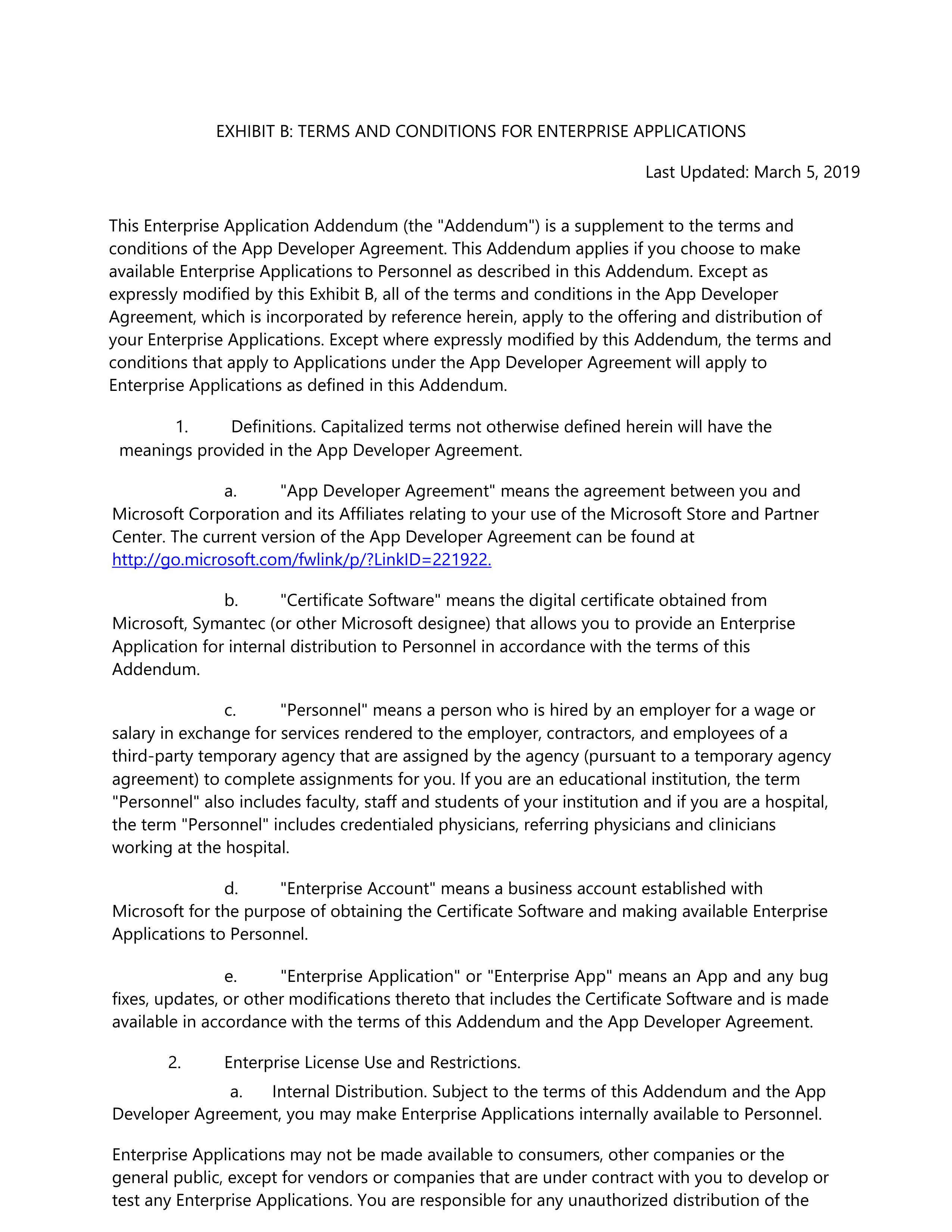Microsoft App Developer Agreement — page 25