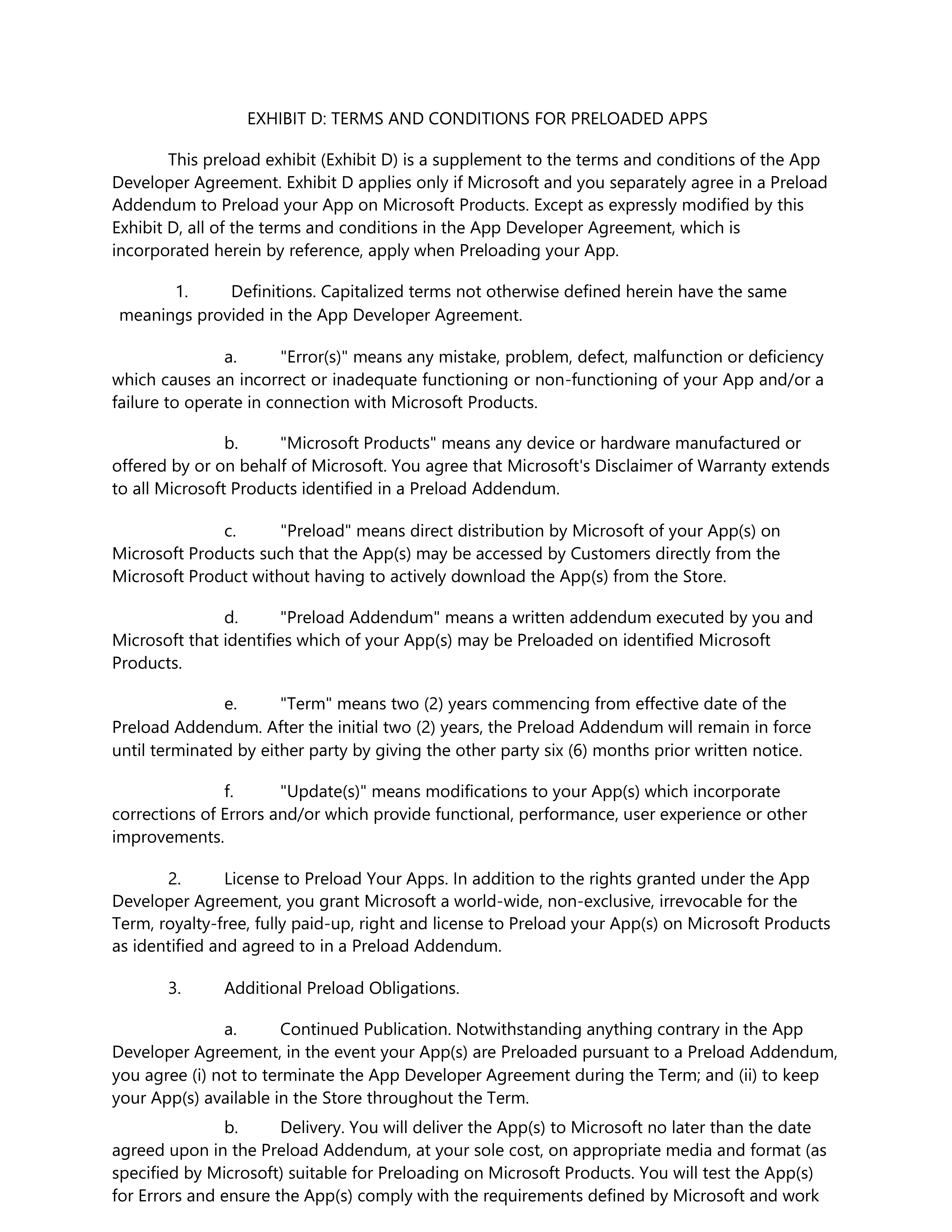 Microsoft App Developer Agreement — page 30