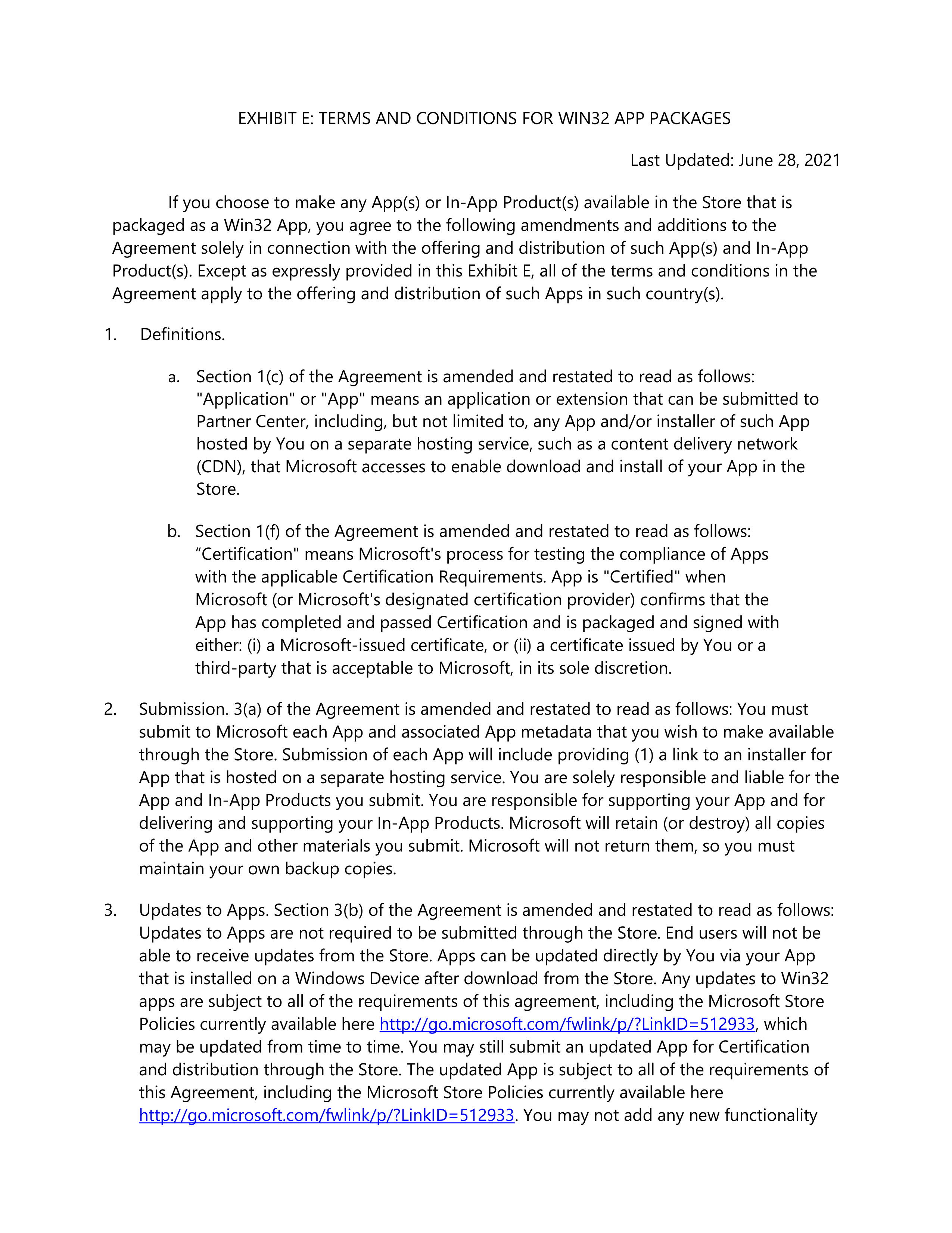 Microsoft App Developer Agreement — page 32