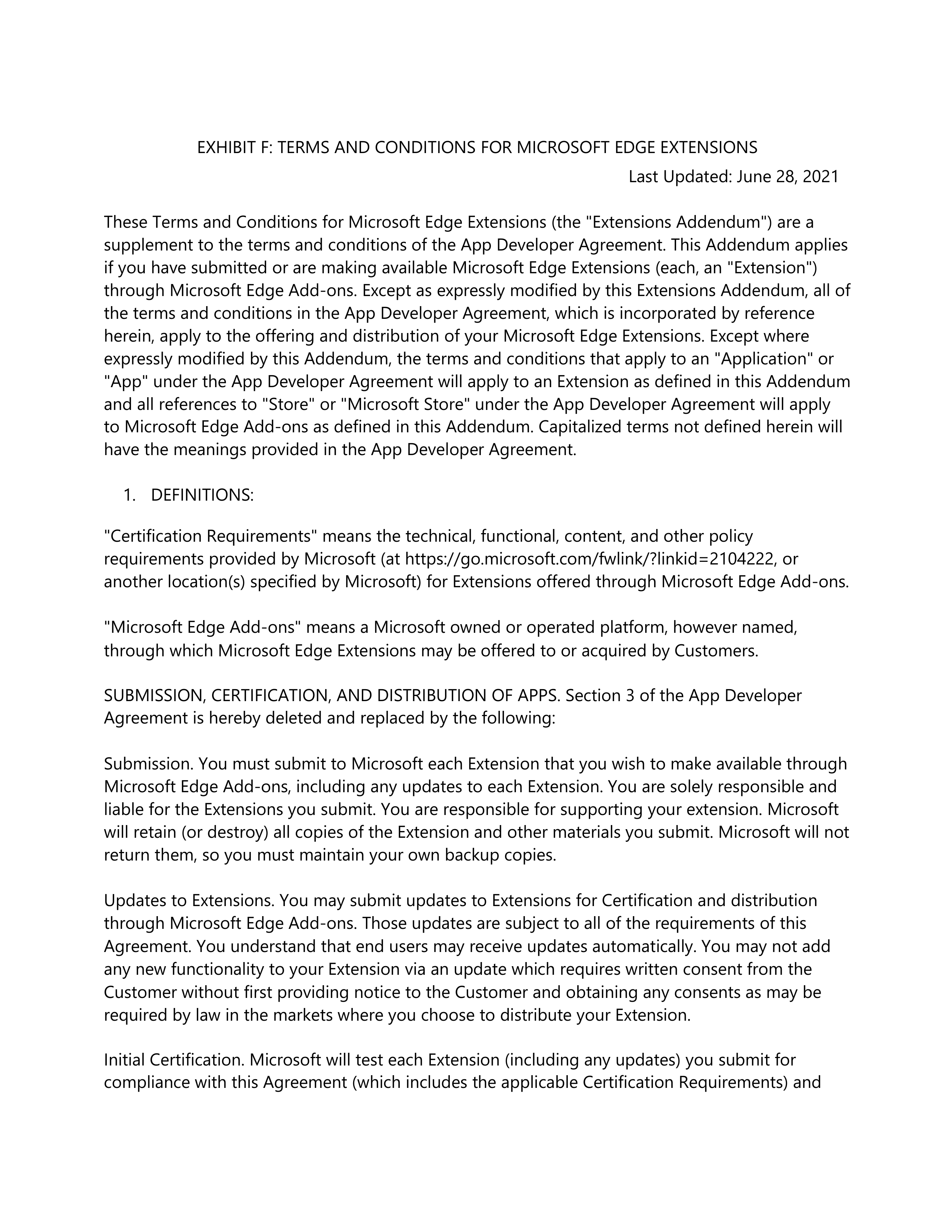 Microsoft App Developer Agreement — page 34