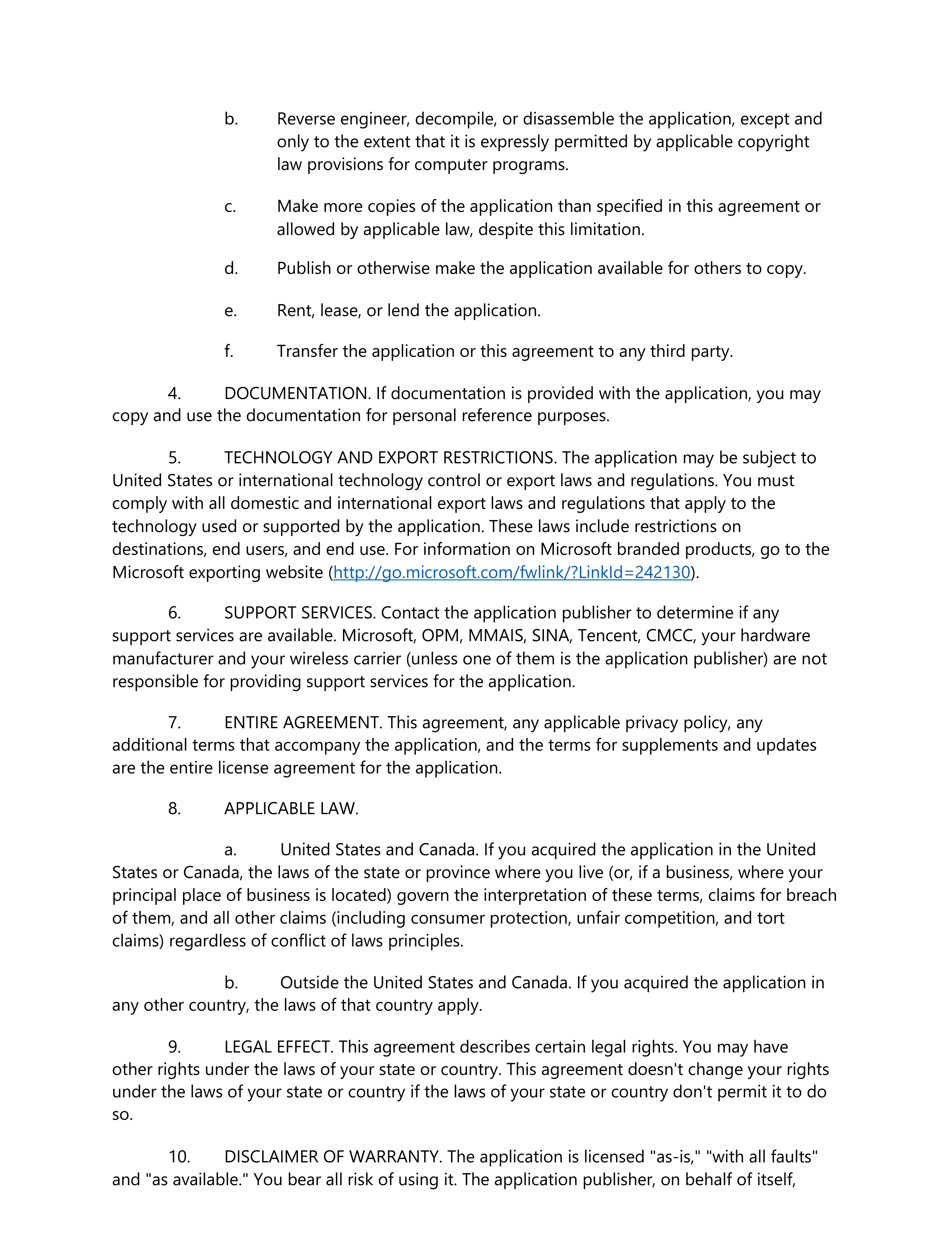 Microsoft App Developer Agreement — page 43