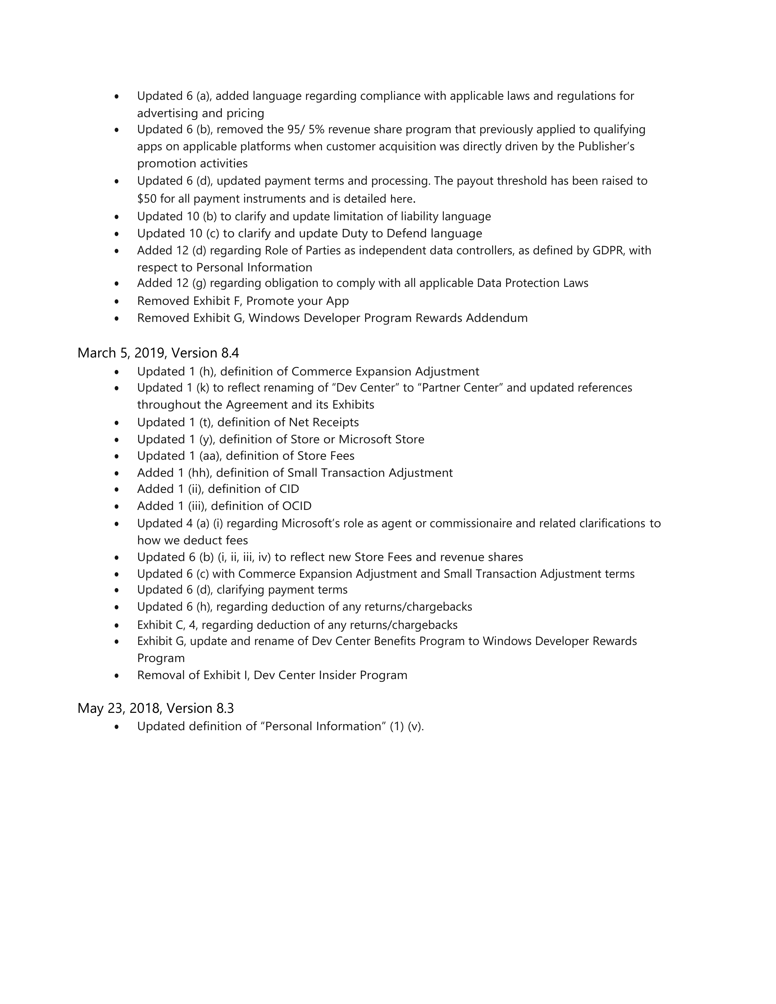Microsoft App Developer Agreement — page 50