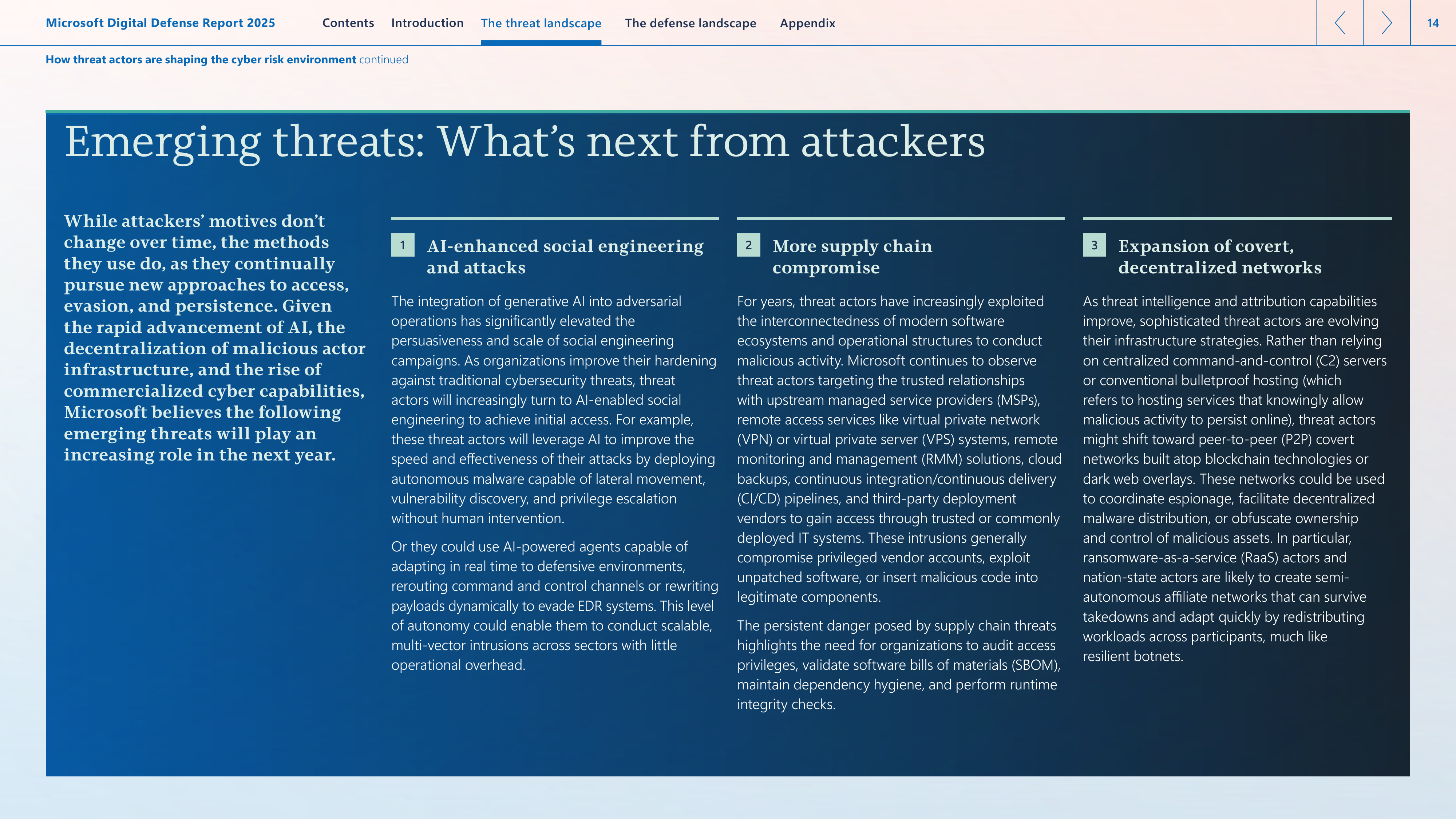 Microsoft Digital Defense Report — page 14