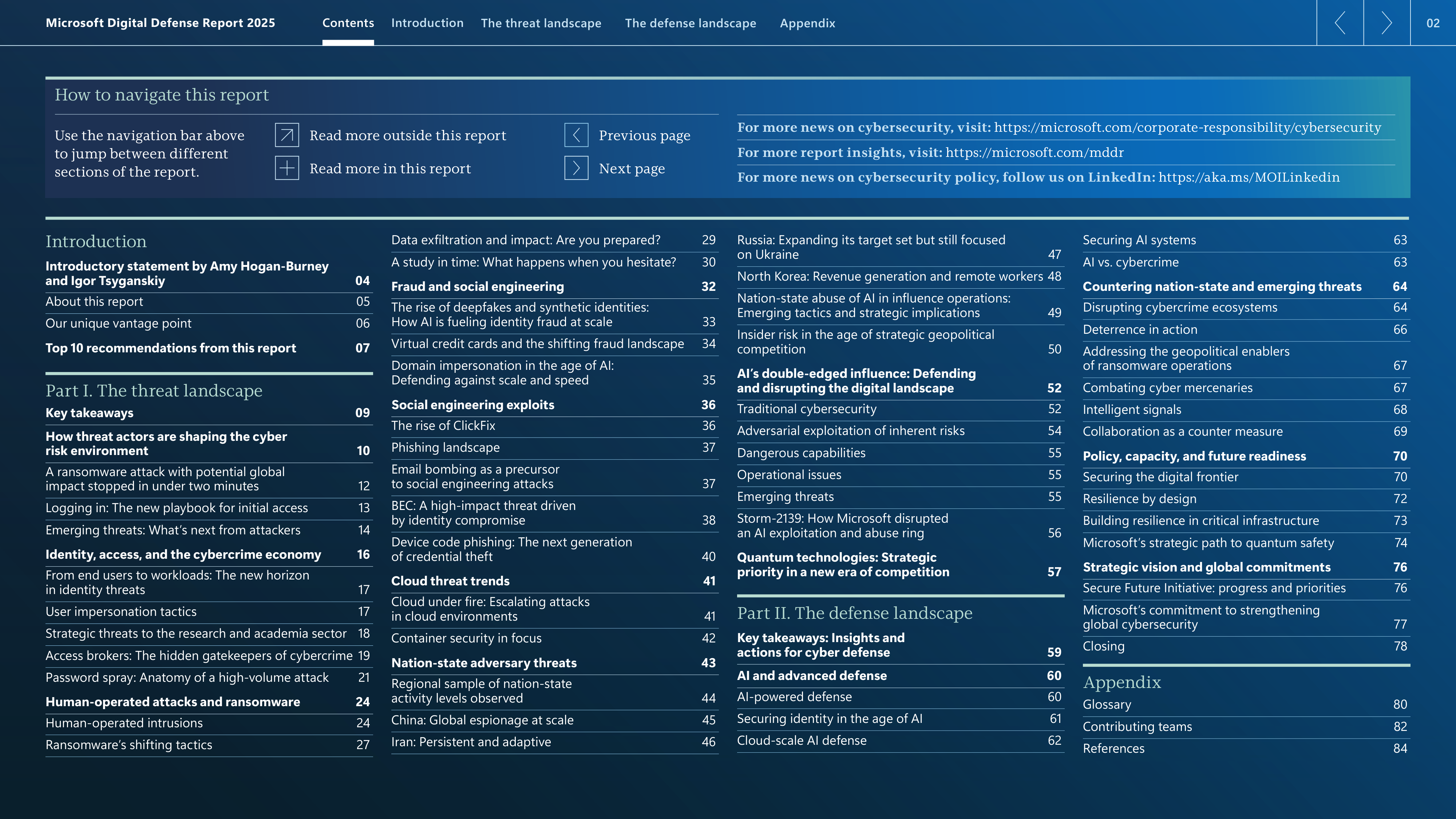 Microsoft Digital Defense Report — page 2
