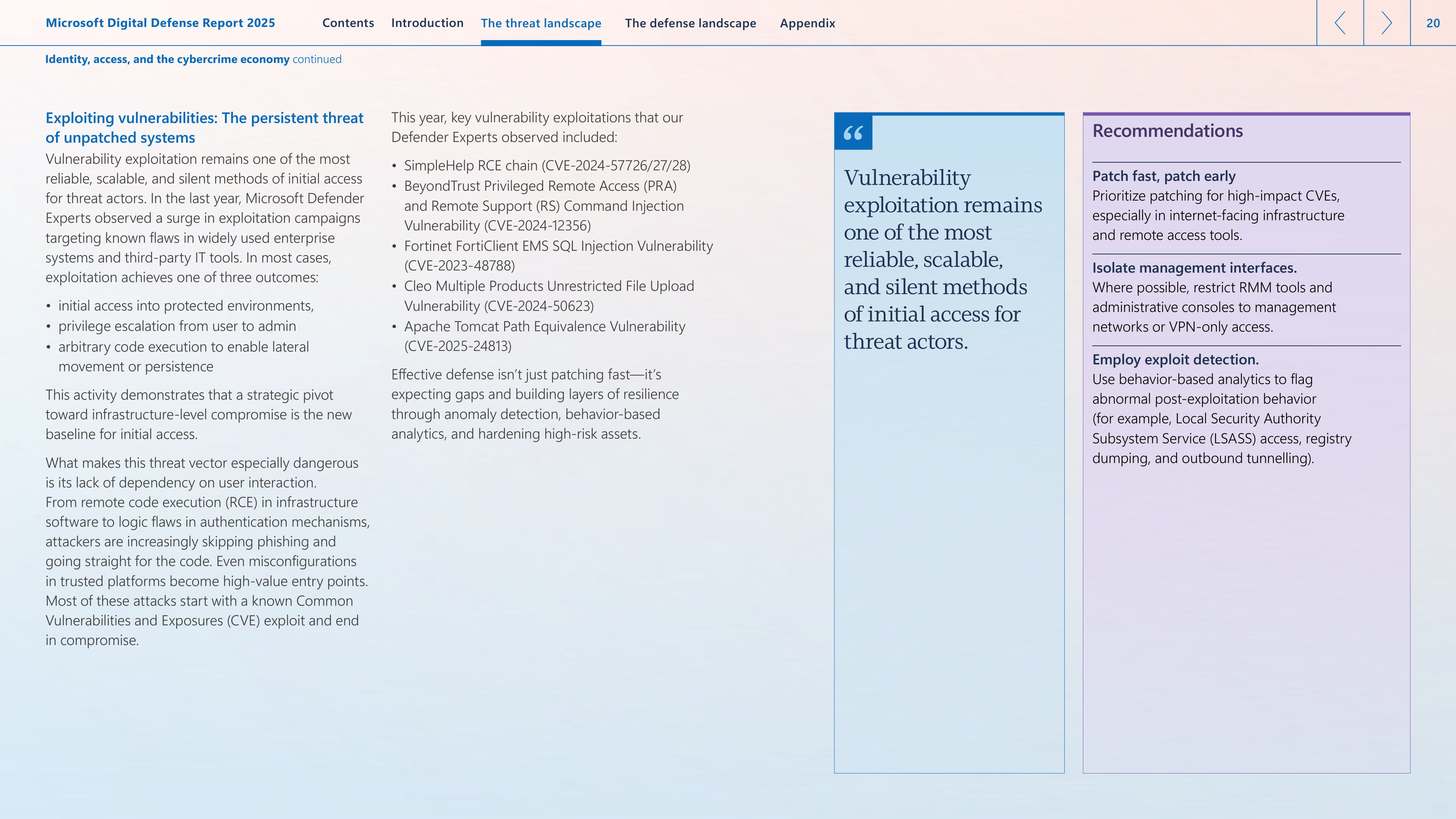 Microsoft Digital Defense Report — page 20