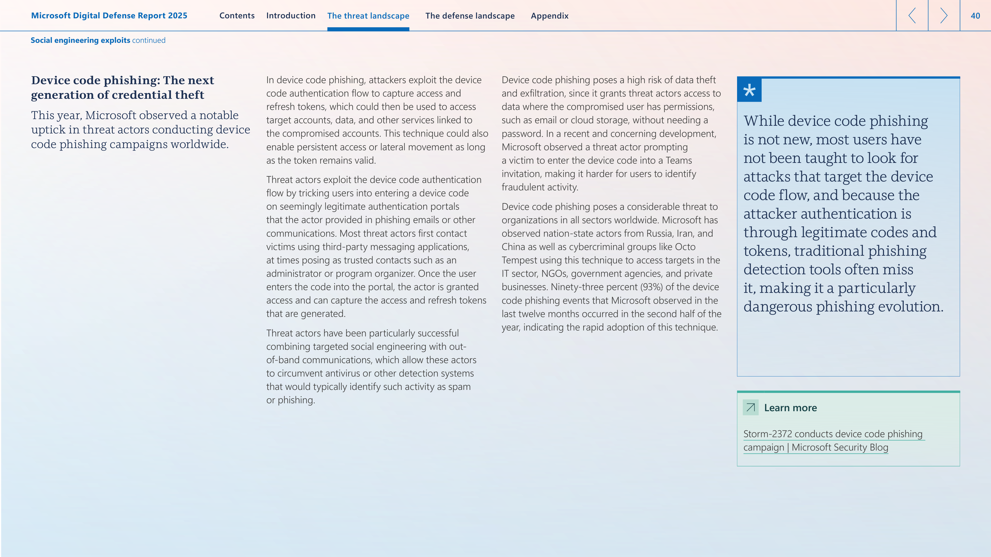 Microsoft Digital Defense Report — page 40