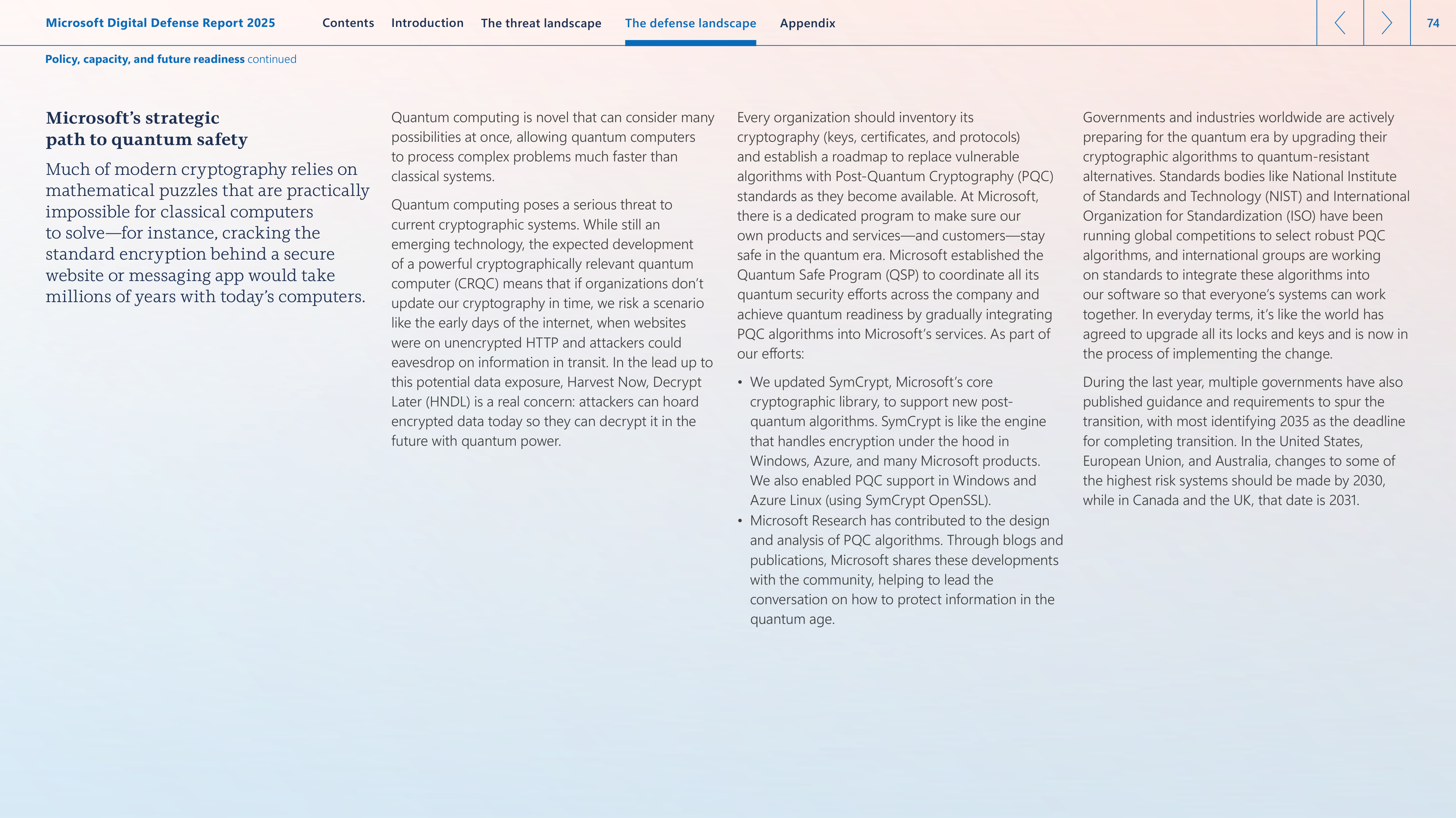 Microsoft Digital Defense Report — page 74