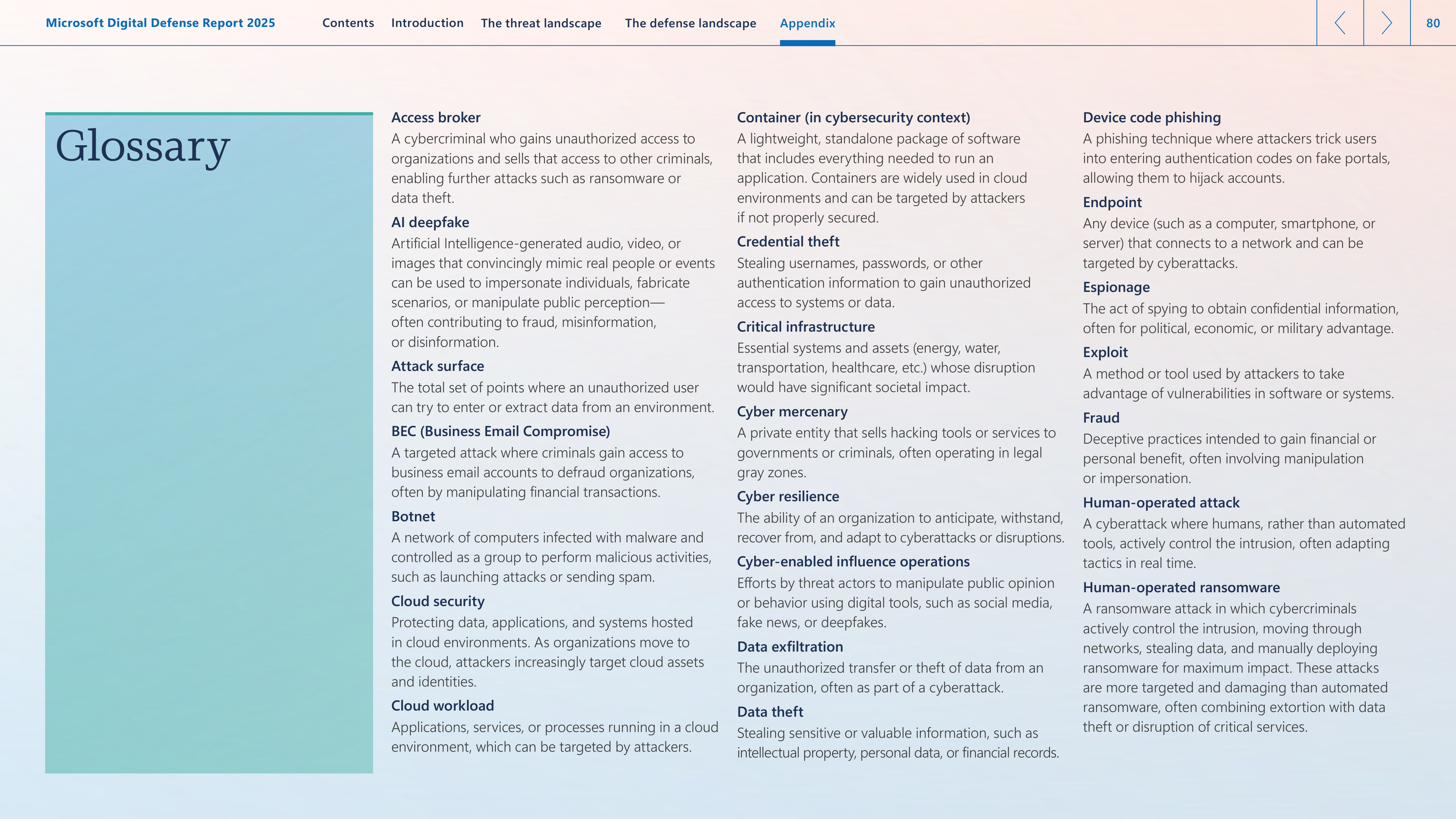 Microsoft Digital Defense Report — page 80