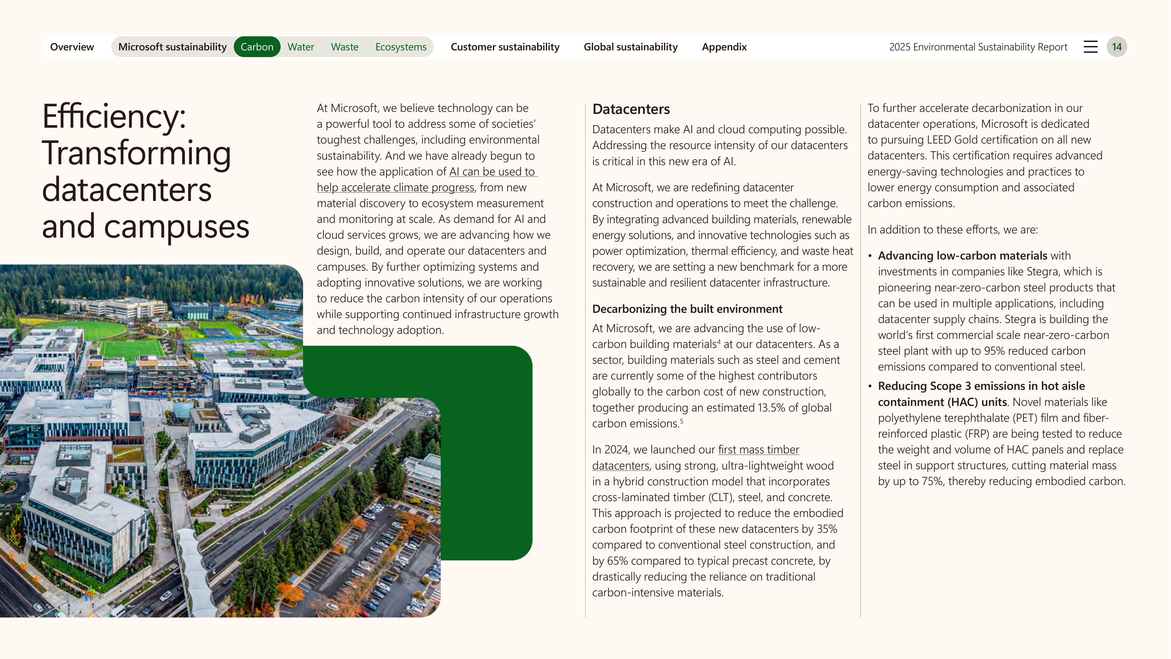 Microsoft Environmental Sustainability Report — page 14