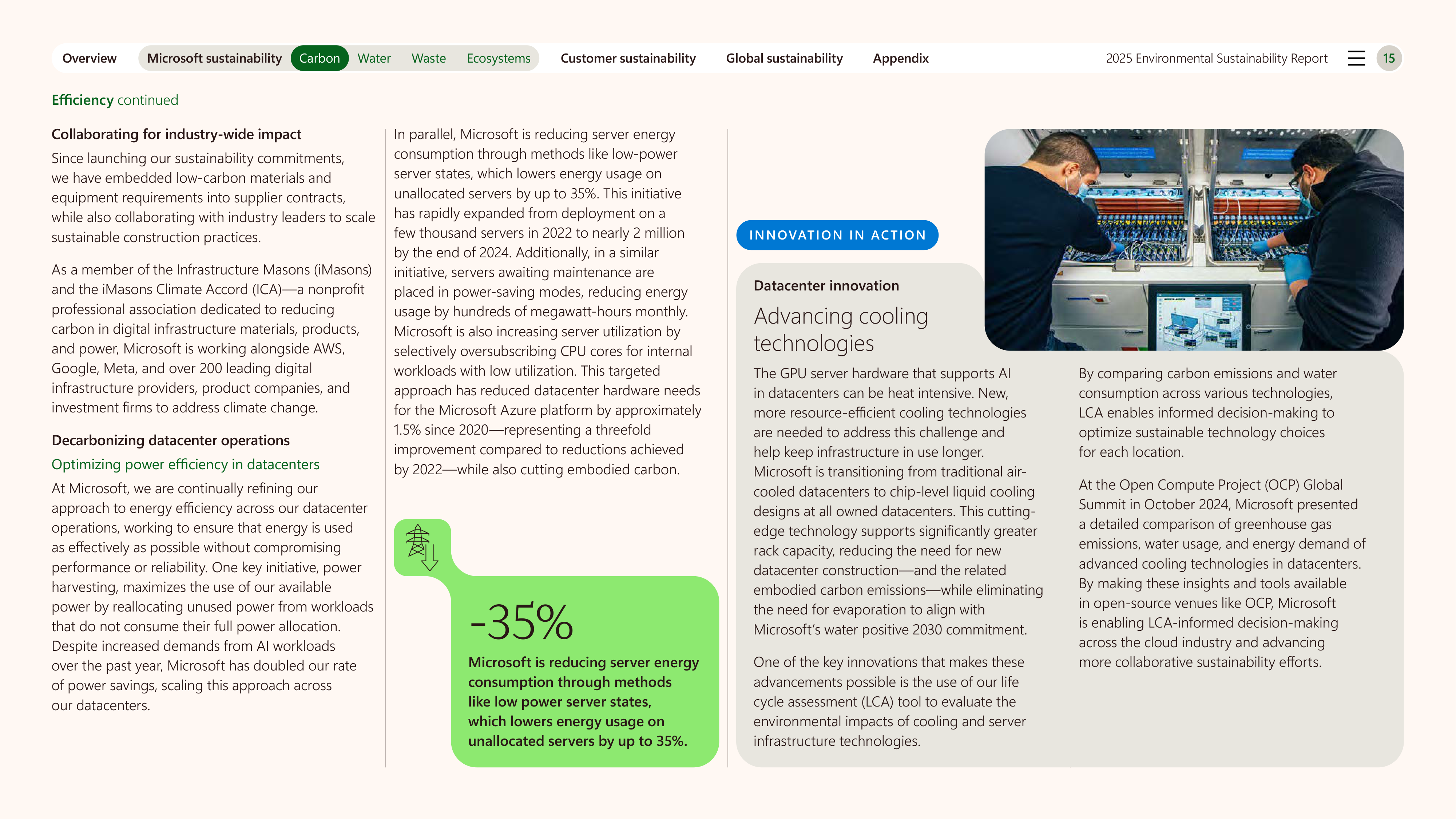 Microsoft Environmental Sustainability Report — page 15