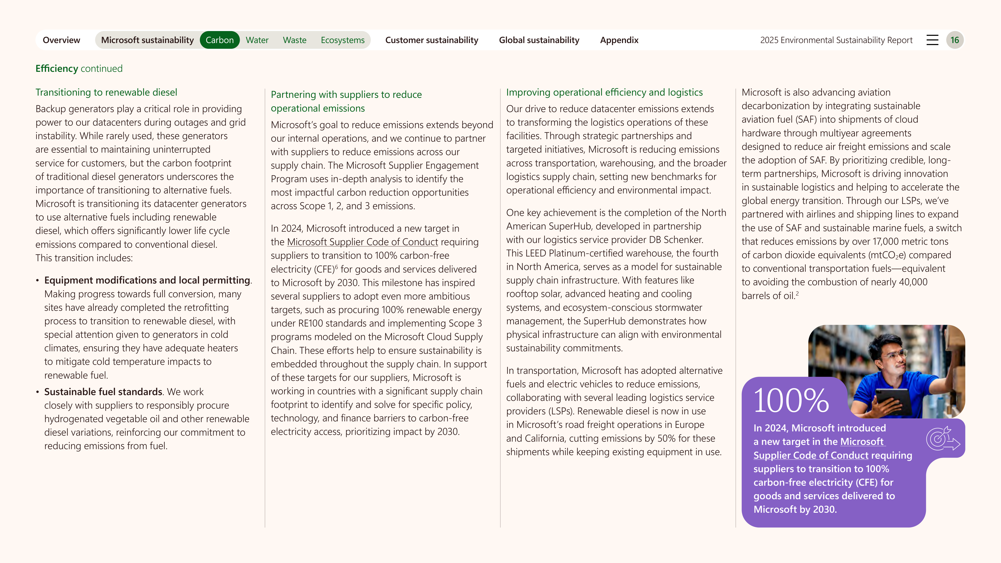 Microsoft Environmental Sustainability Report — page 16