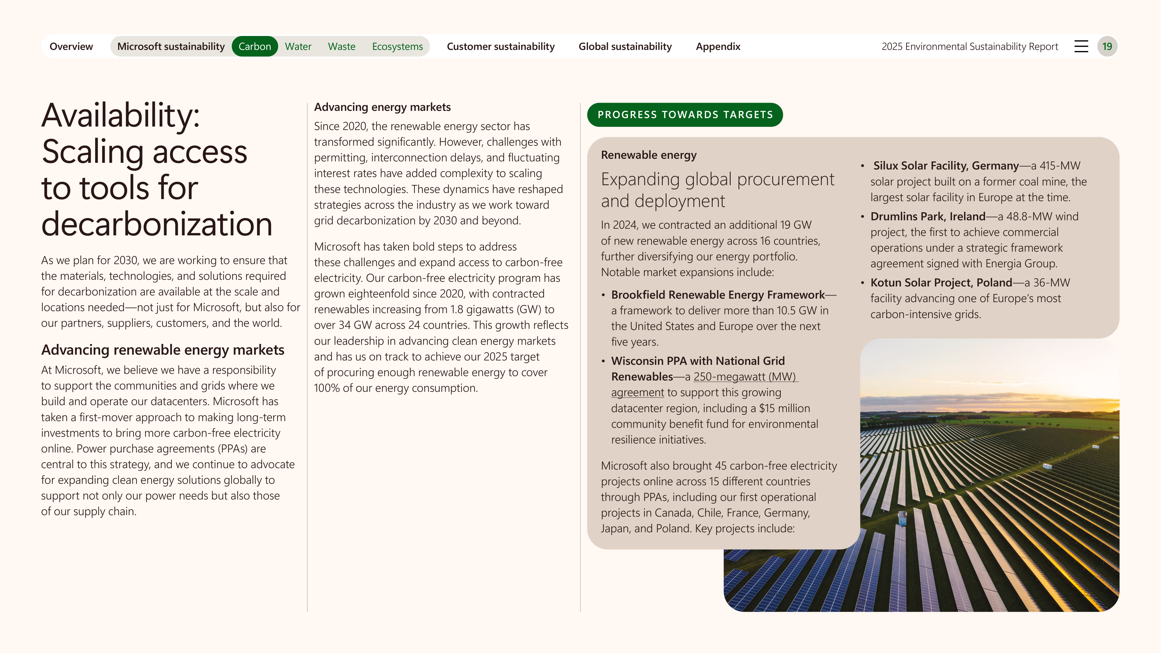 Microsoft Environmental Sustainability Report — page 19