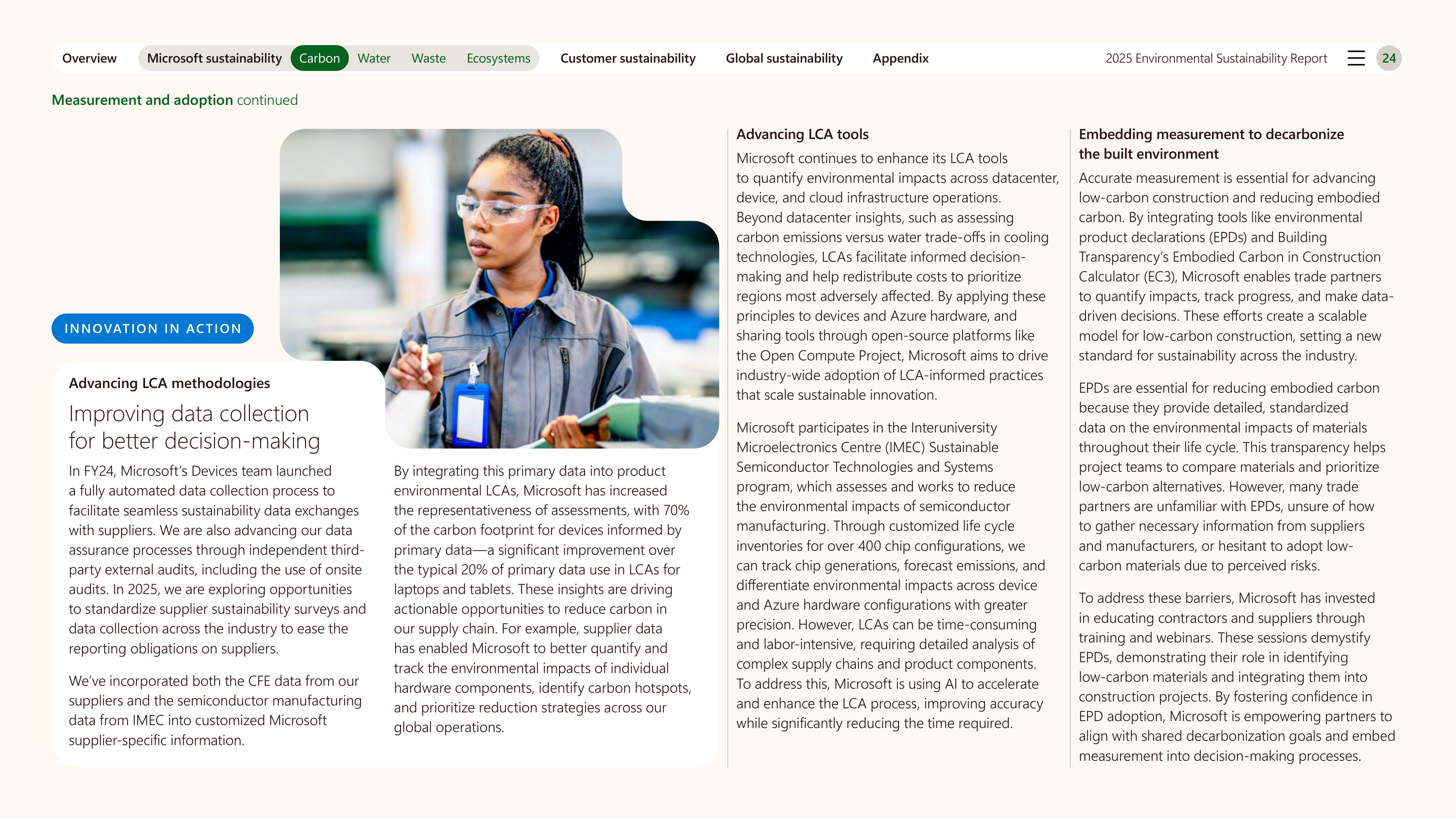 Microsoft Environmental Sustainability Report — page 24