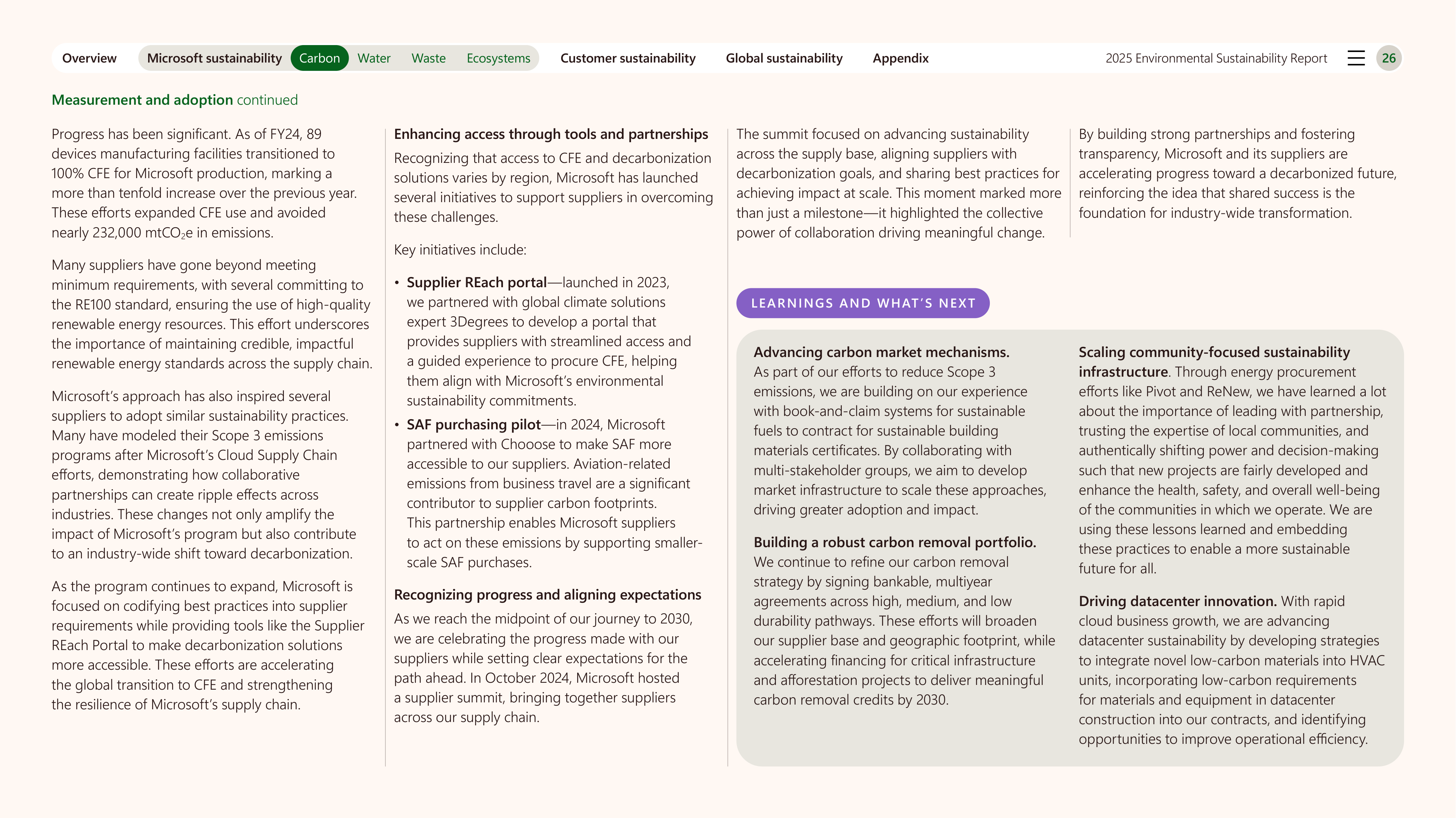 Microsoft Environmental Sustainability Report — page 26