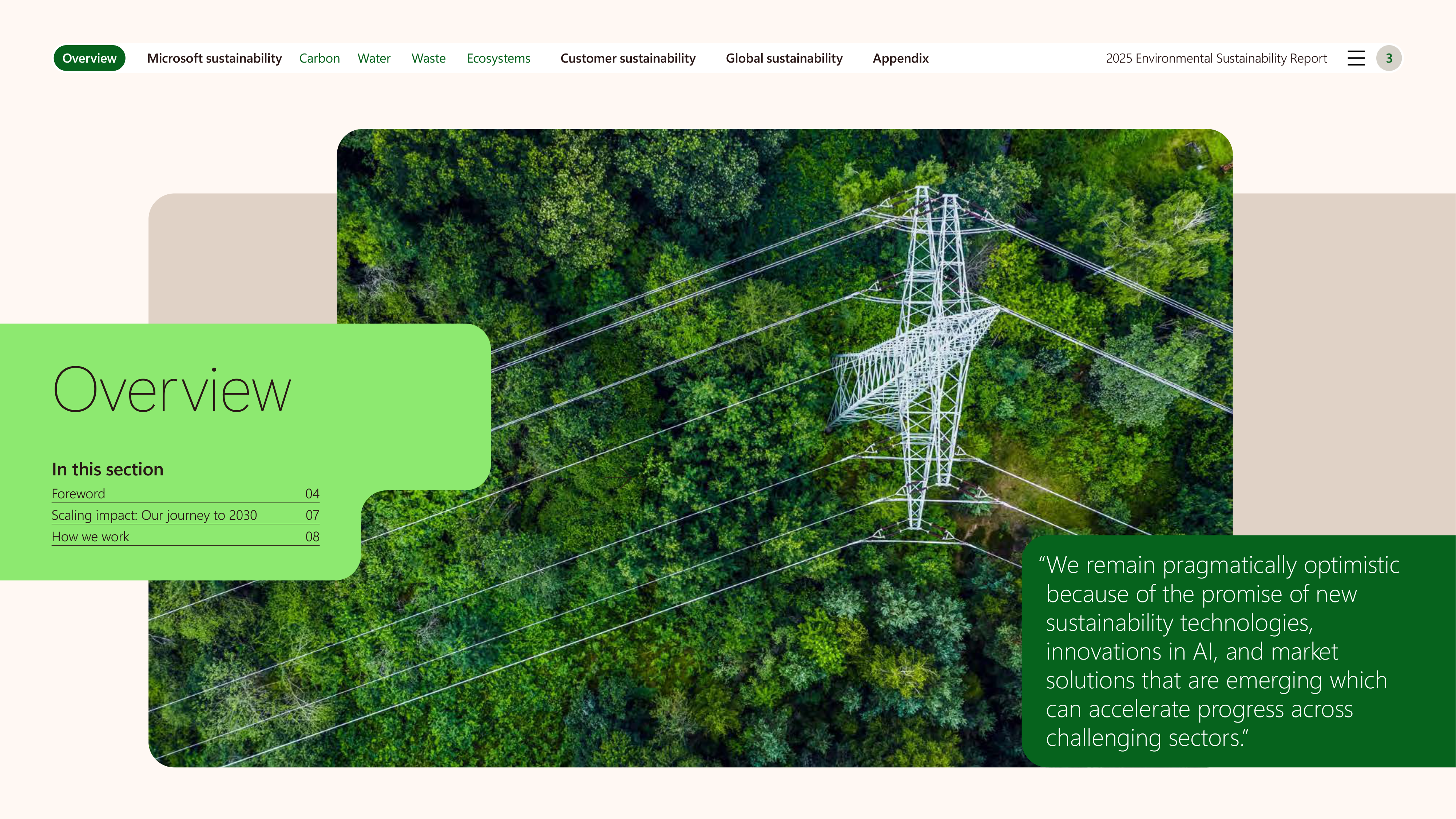 Microsoft Environmental Sustainability Report — page 3