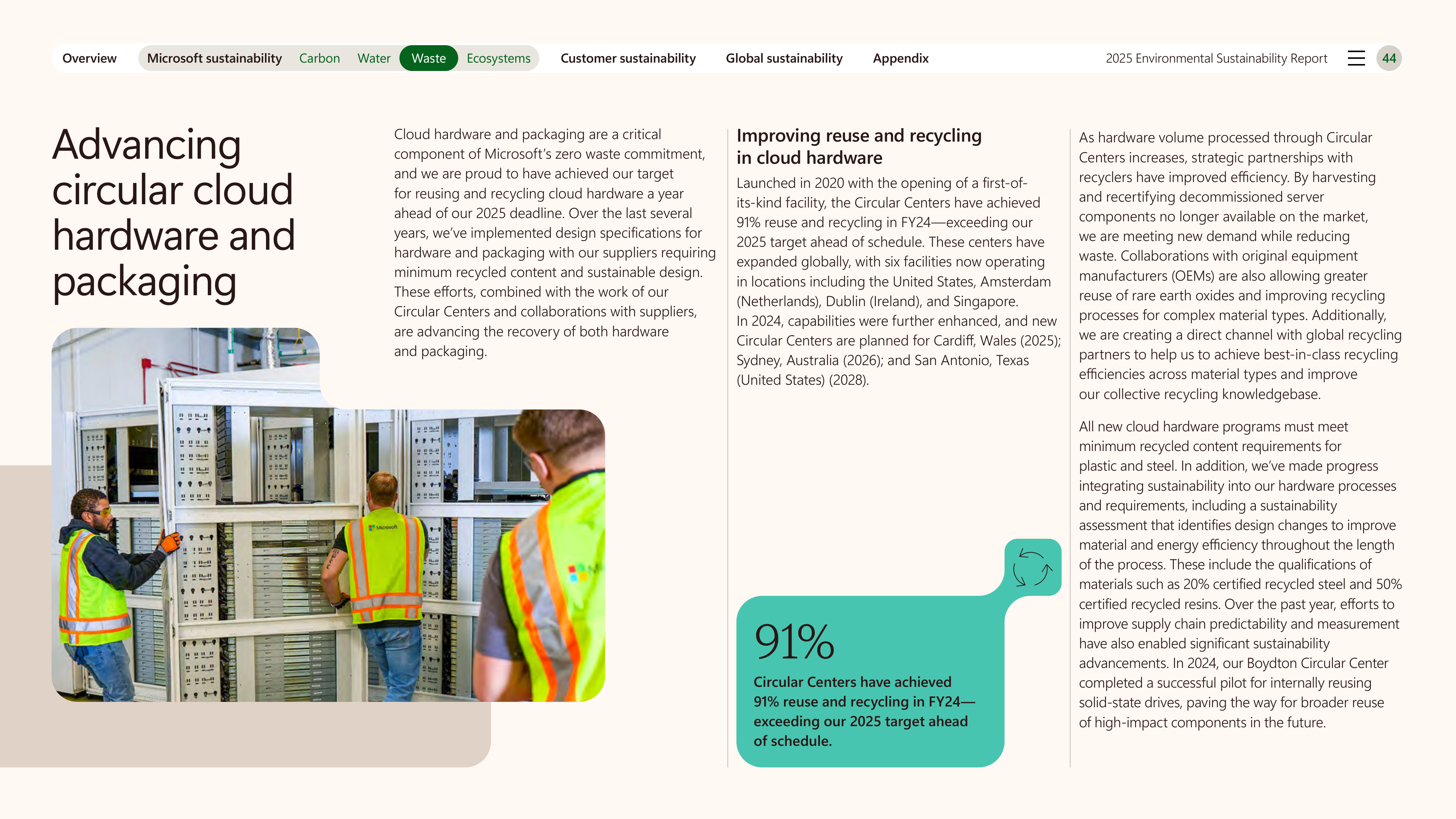 Microsoft Environmental Sustainability Report — page 44