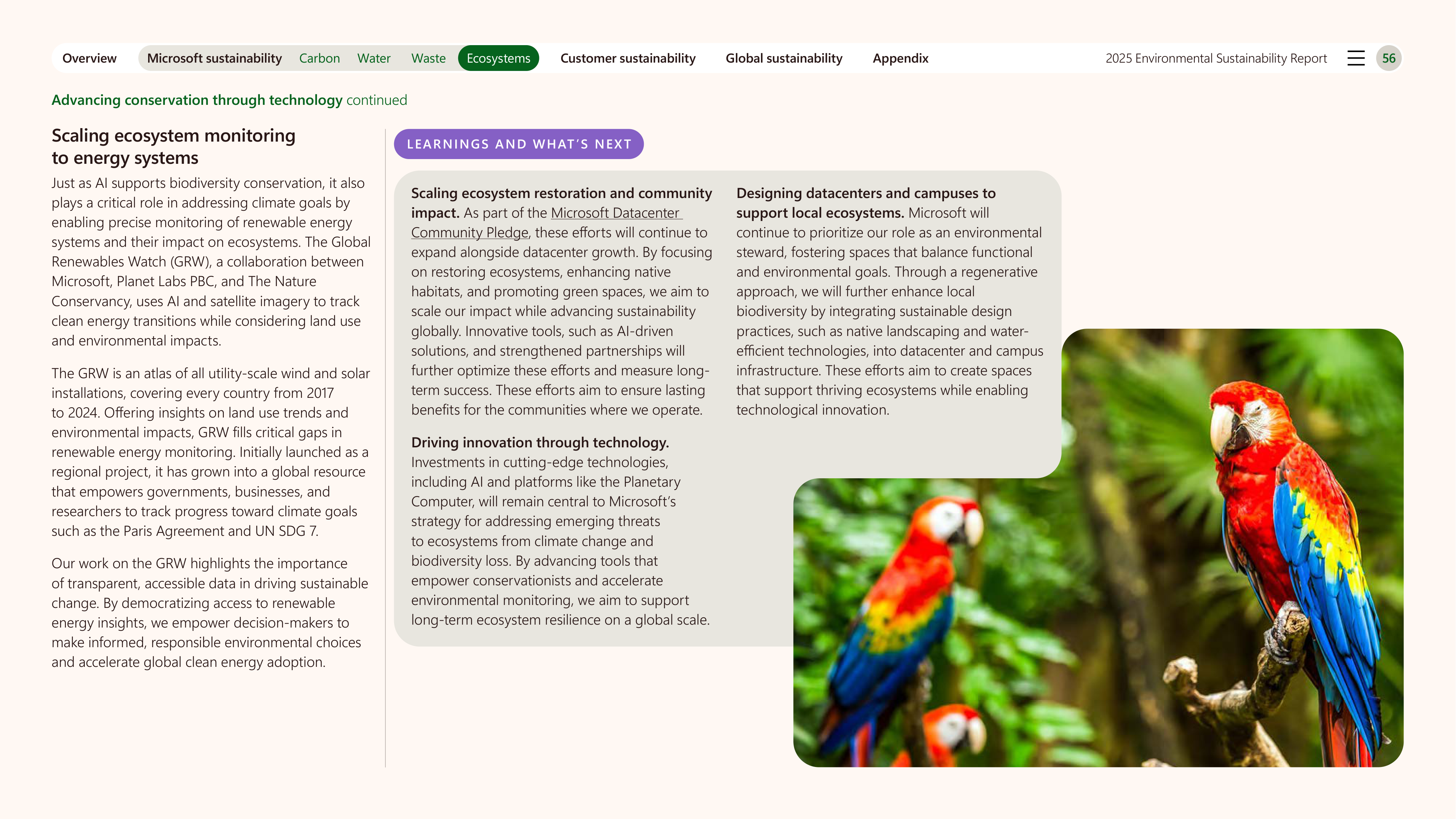 Microsoft Environmental Sustainability Report — page 56