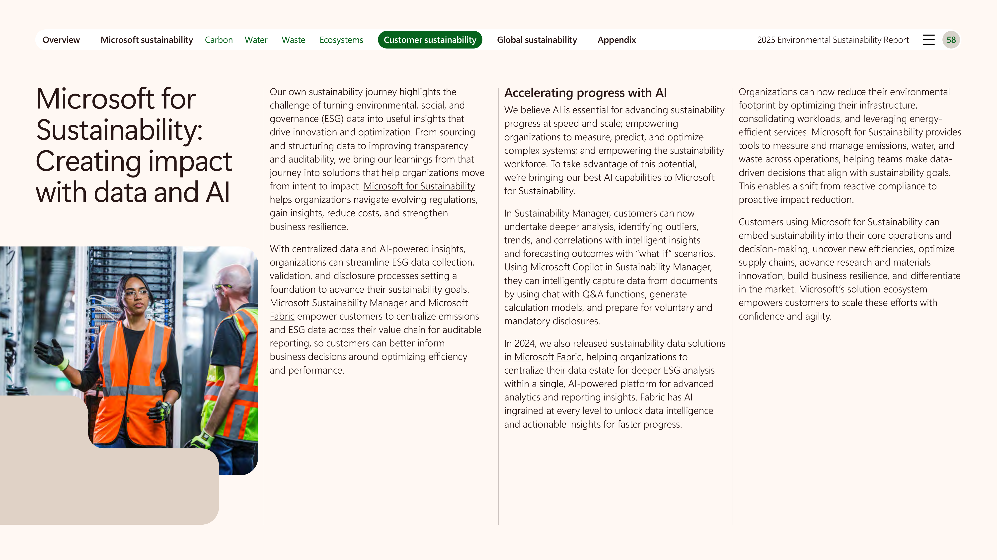 Microsoft Environmental Sustainability Report — page 58