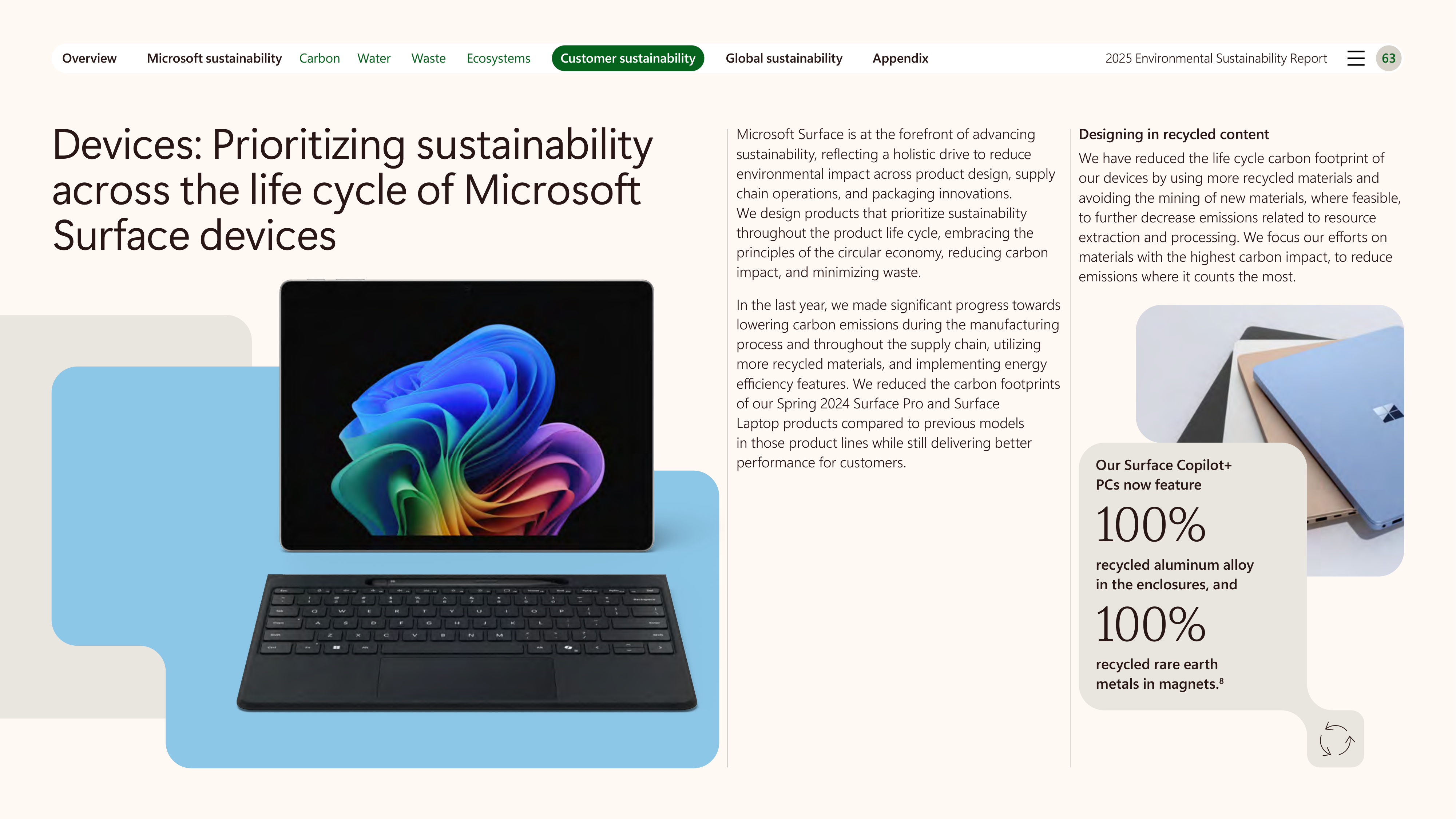 Microsoft Environmental Sustainability Report — page 63