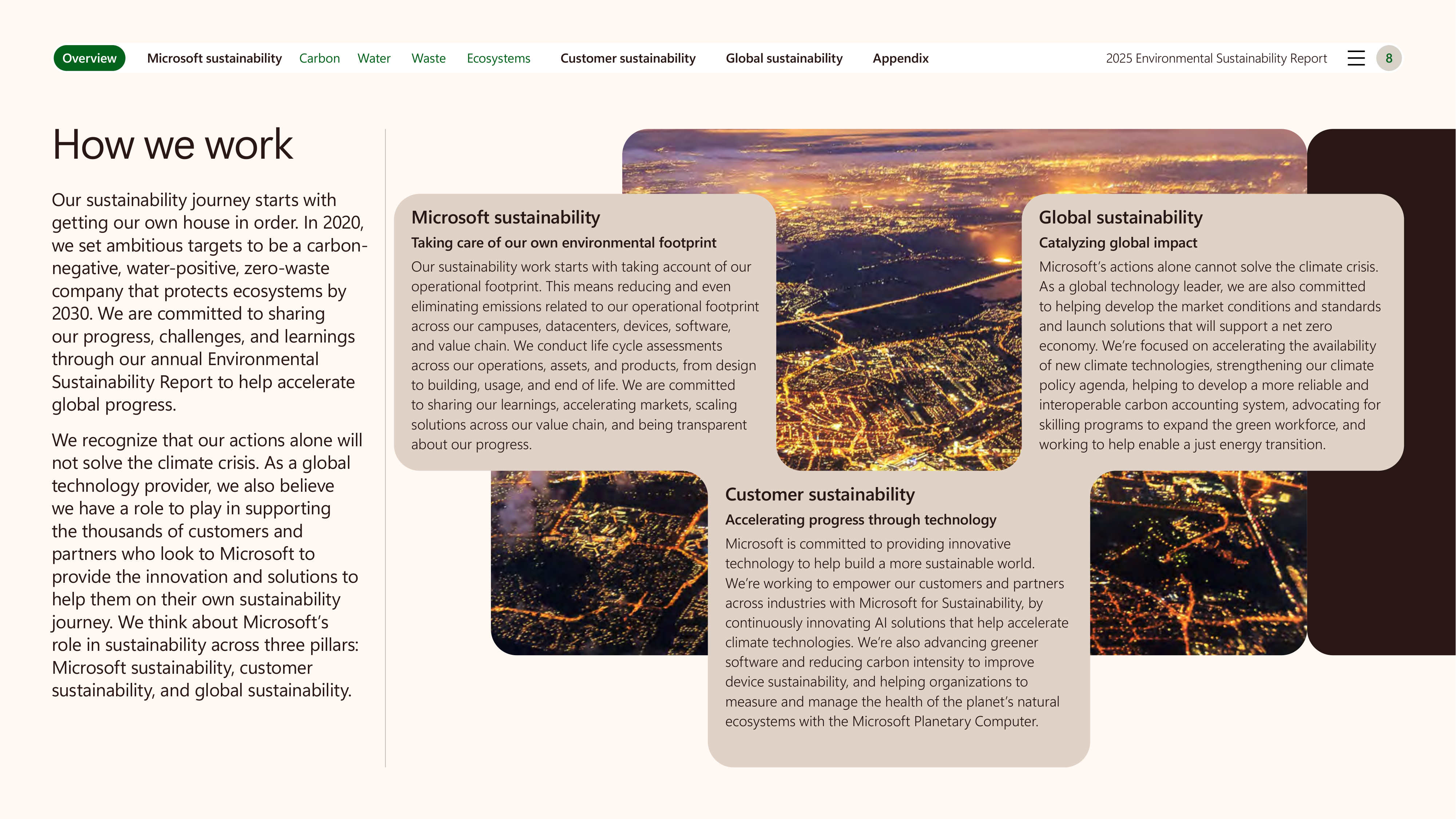 Microsoft Environmental Sustainability Report — page 8