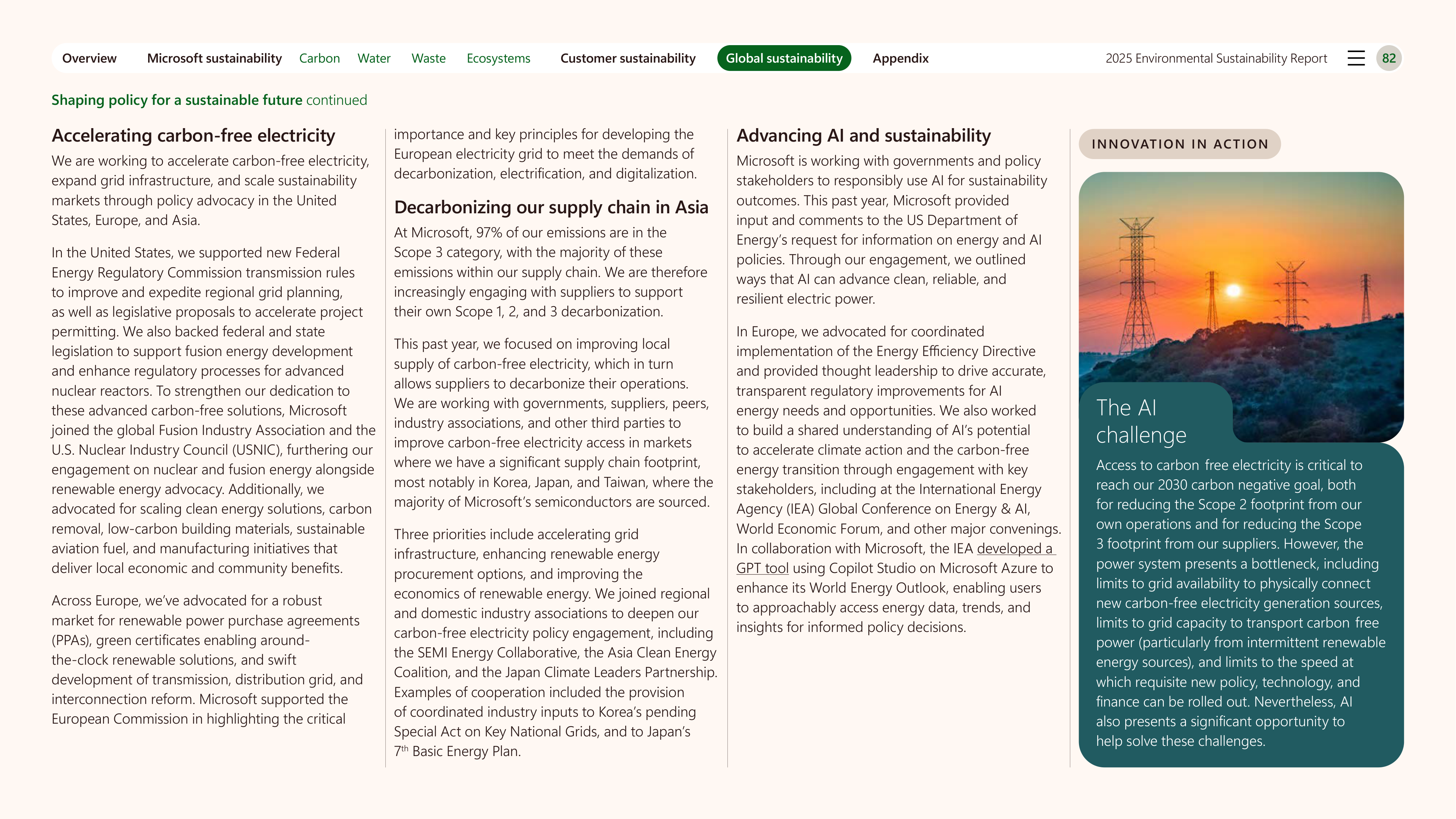 Microsoft Environmental Sustainability Report — page 82