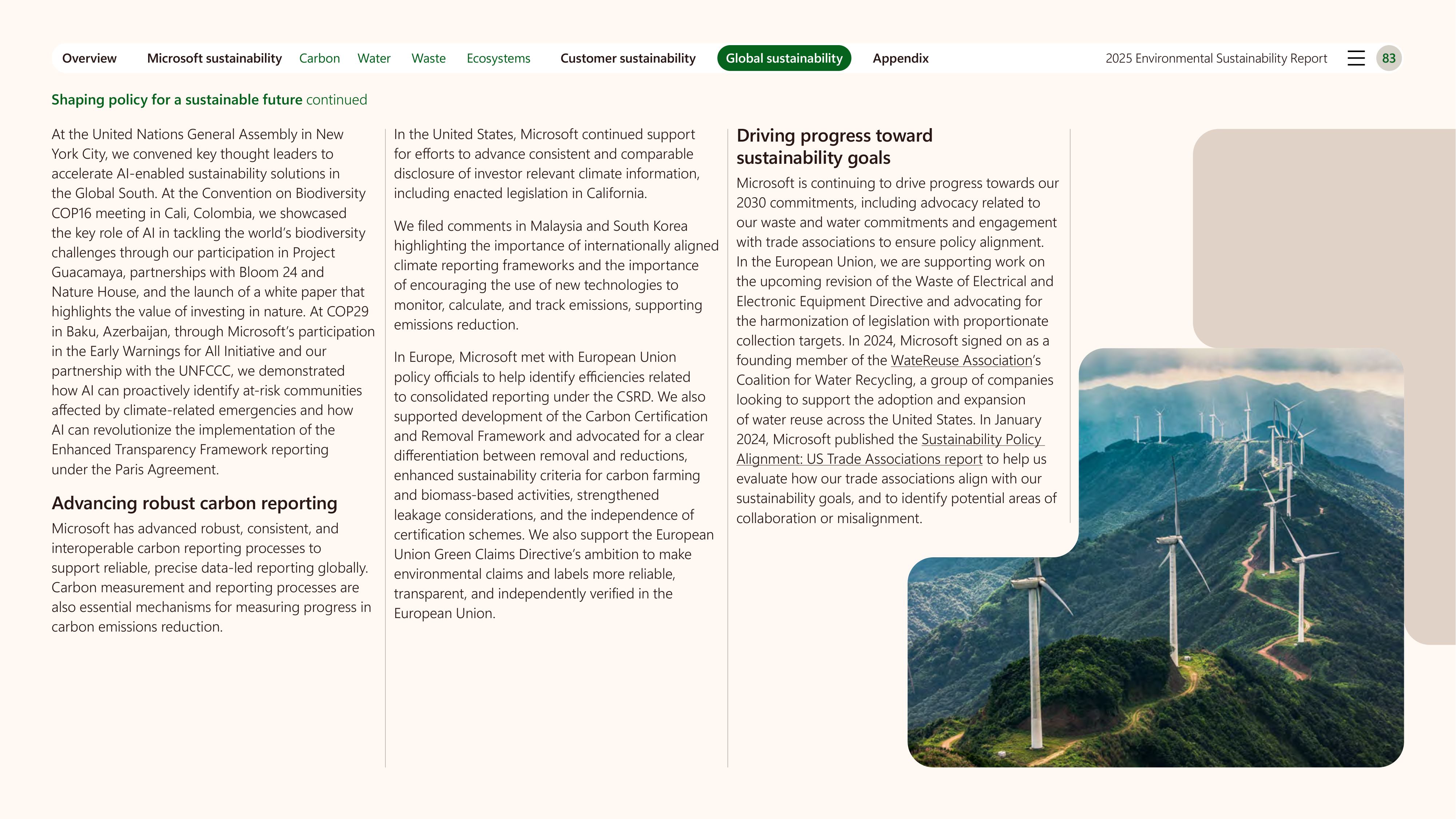 Microsoft Environmental Sustainability Report — page 83